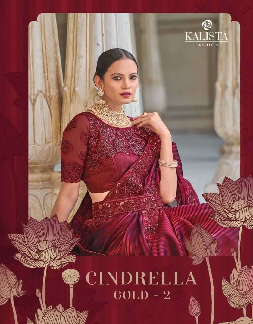 Kalista presents Cindrella gold vol-2 fancy designer sarees catalog wholesaler 