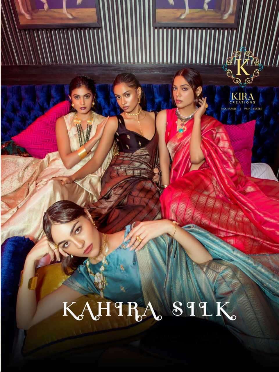 KIRA CREATION PRESENTS KAHIRA SILK 16000-16011 WEDDING WEAR BEAUTIFUL SAREES CATALOG WHOLESALER AND EXPORTER IN SURAT 