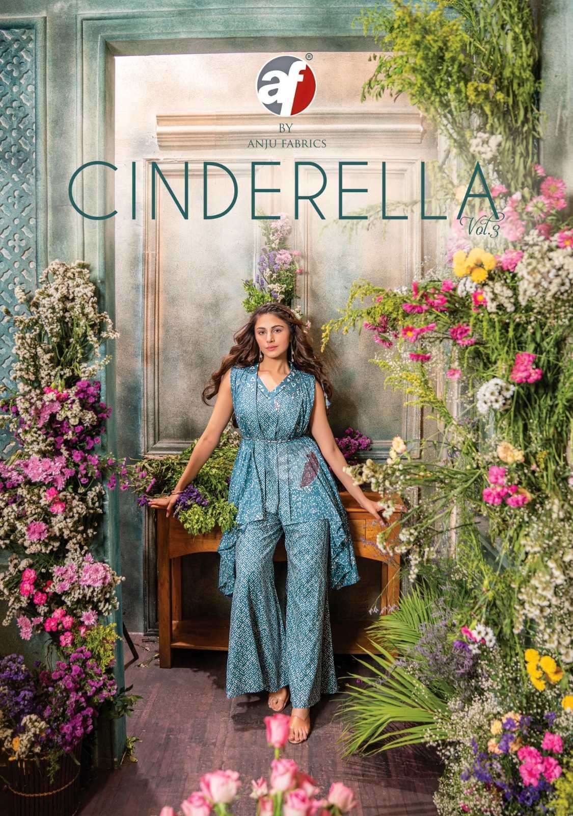 Anju Fabric presents Cinderella vol-3 mul cotton designer digital print kurtis with sharara catalog wholesaler 