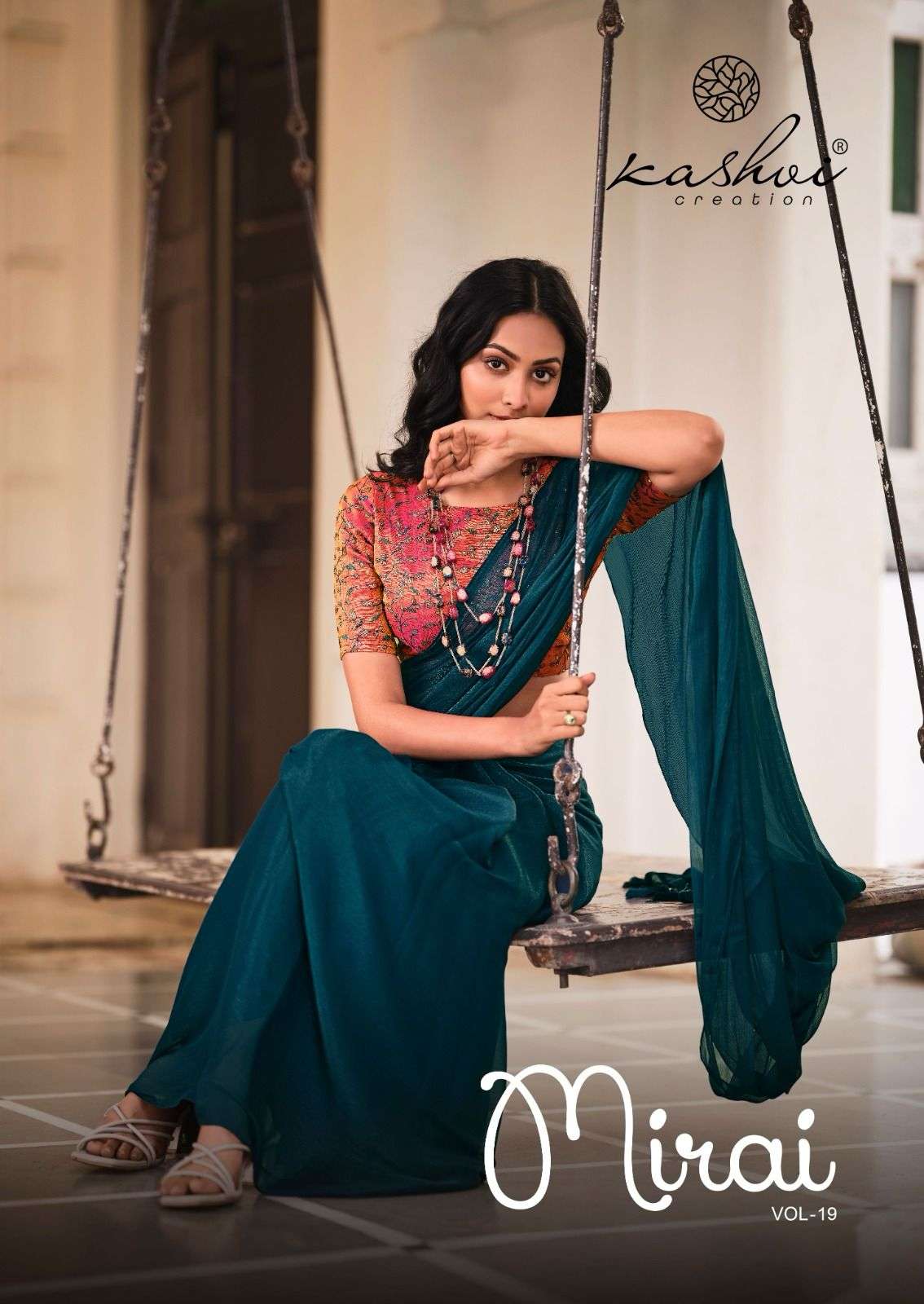 Kashvi creation presents Mirai vol-19 soft silk sarees catalog wholesaler 