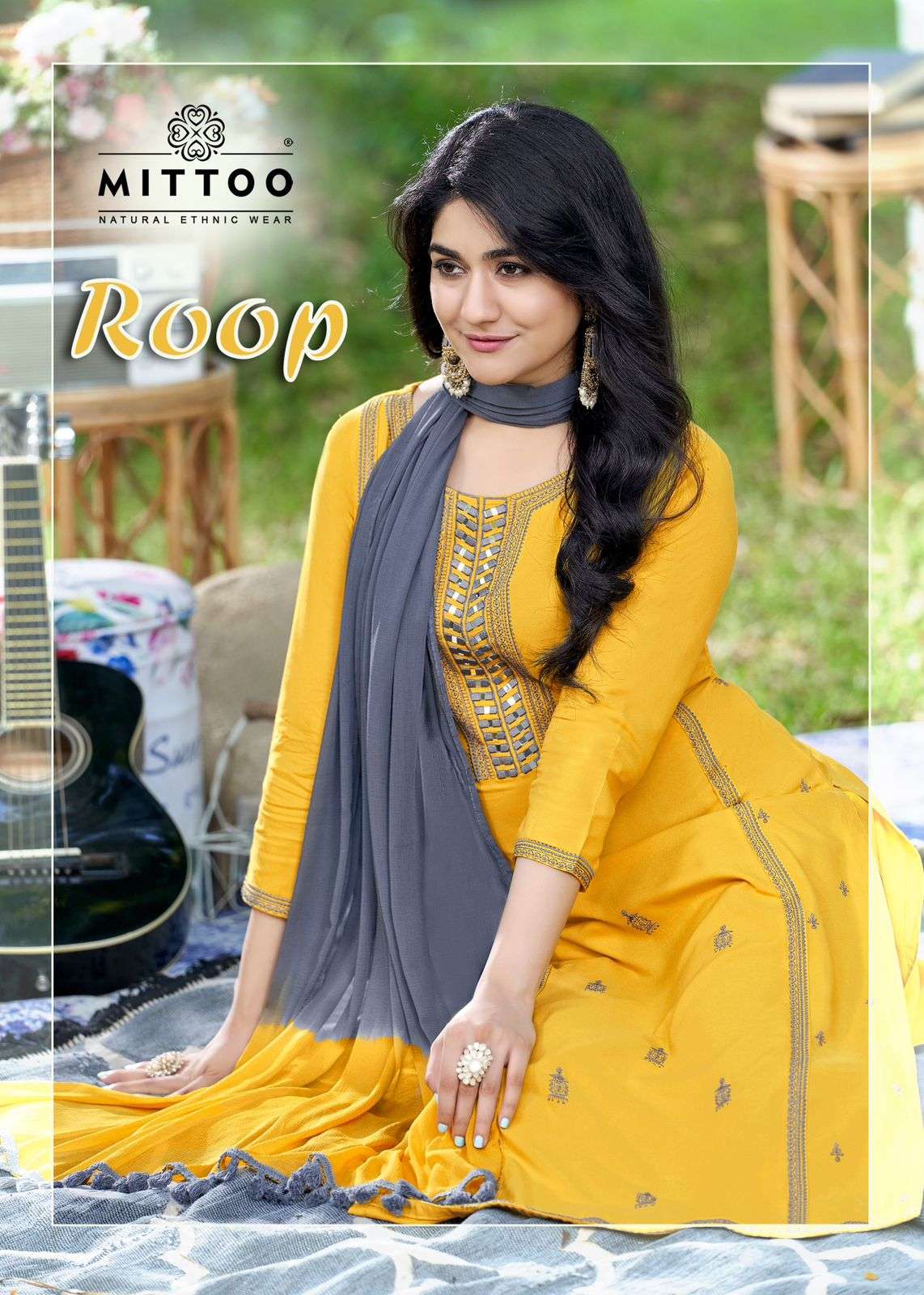 Mittoo presents Roop Heavy Rayon designer kurtis with pant and dupatta collection 