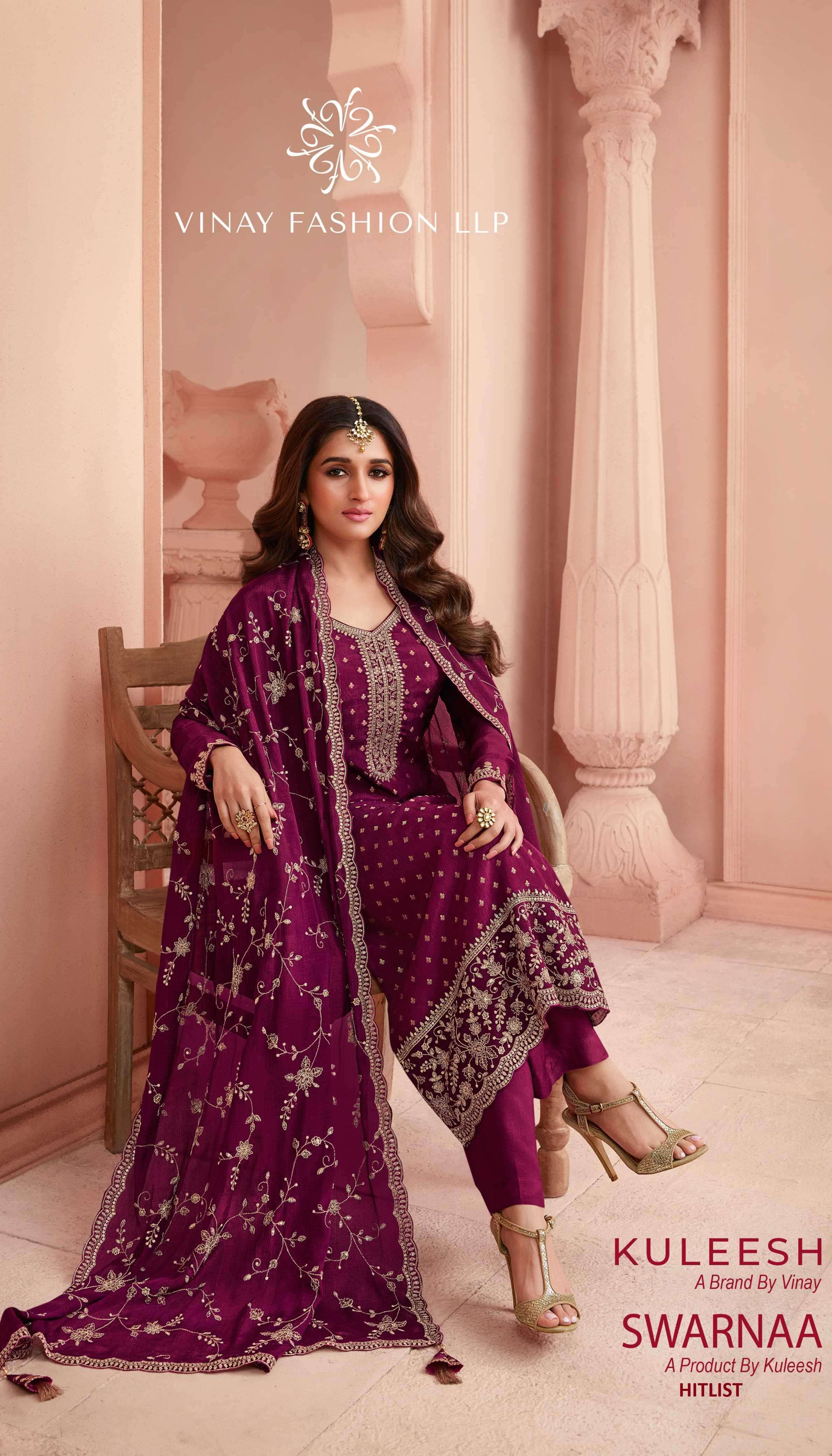 Vinay fashion presents Swarnaa hitlist dola Jacquard designer salwar suit wholesaler 