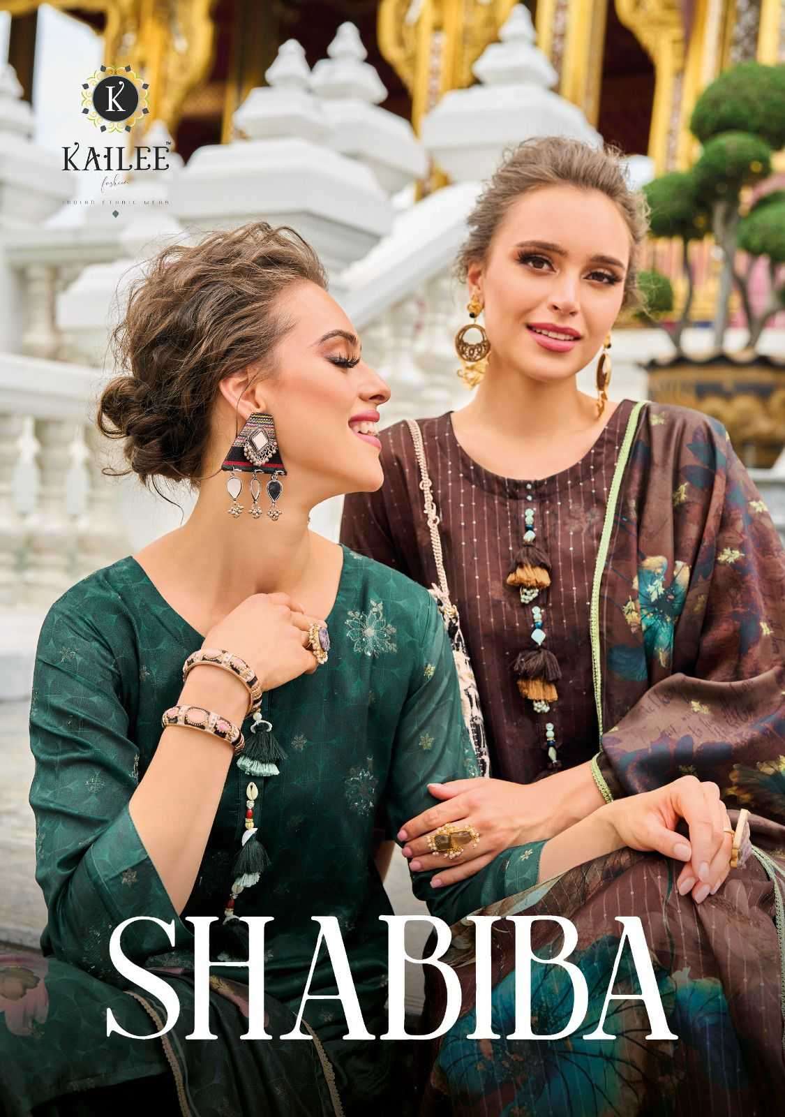 Kailee Fashion presents Shabiba viscose organza exclusive designer kurtis with pant and dupatta collection 