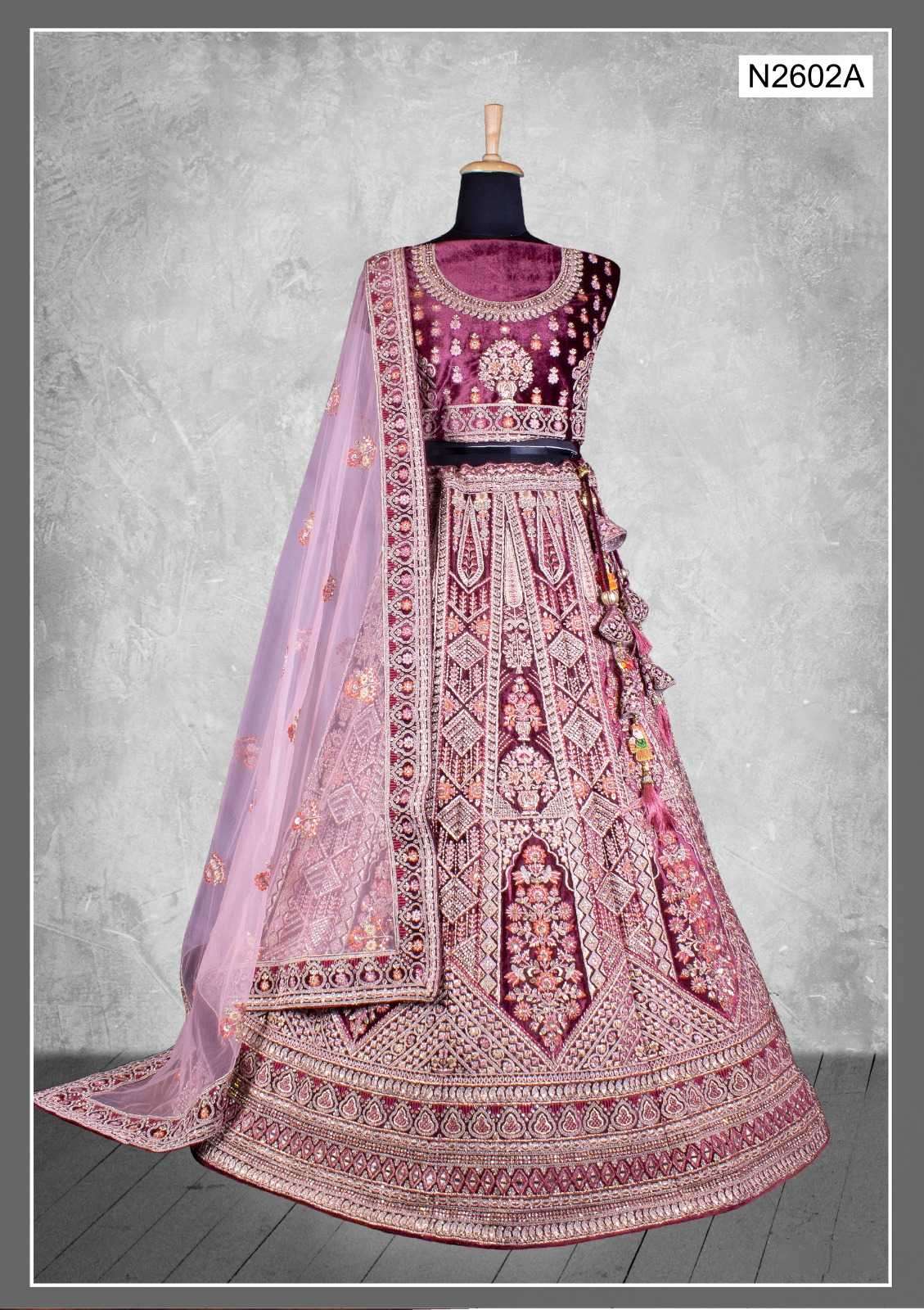 Mahotsav presents Nimaya pavitra rishta velvet exclusive designer wedding wear Lahenga choli collection 