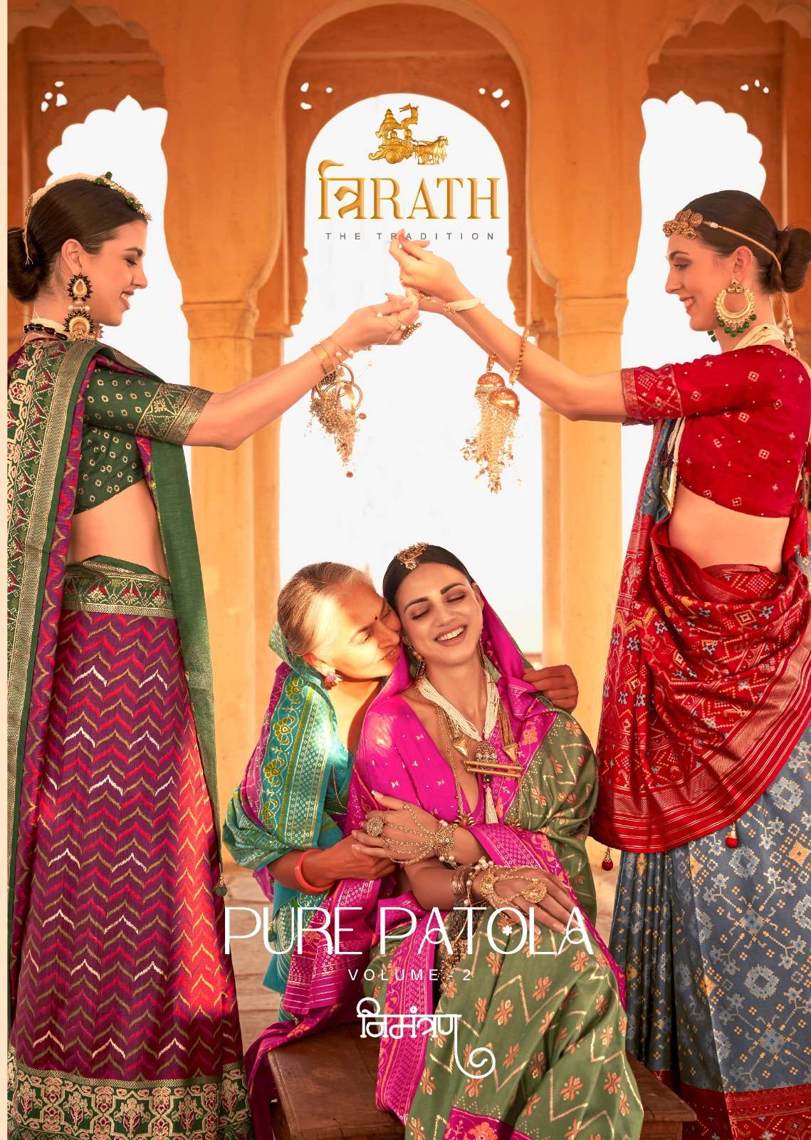 trirath present pure patola vol 2 designer wedding wear patola sarees catalog wholesaler and exporter in surat 2024 03 05 19 34 29