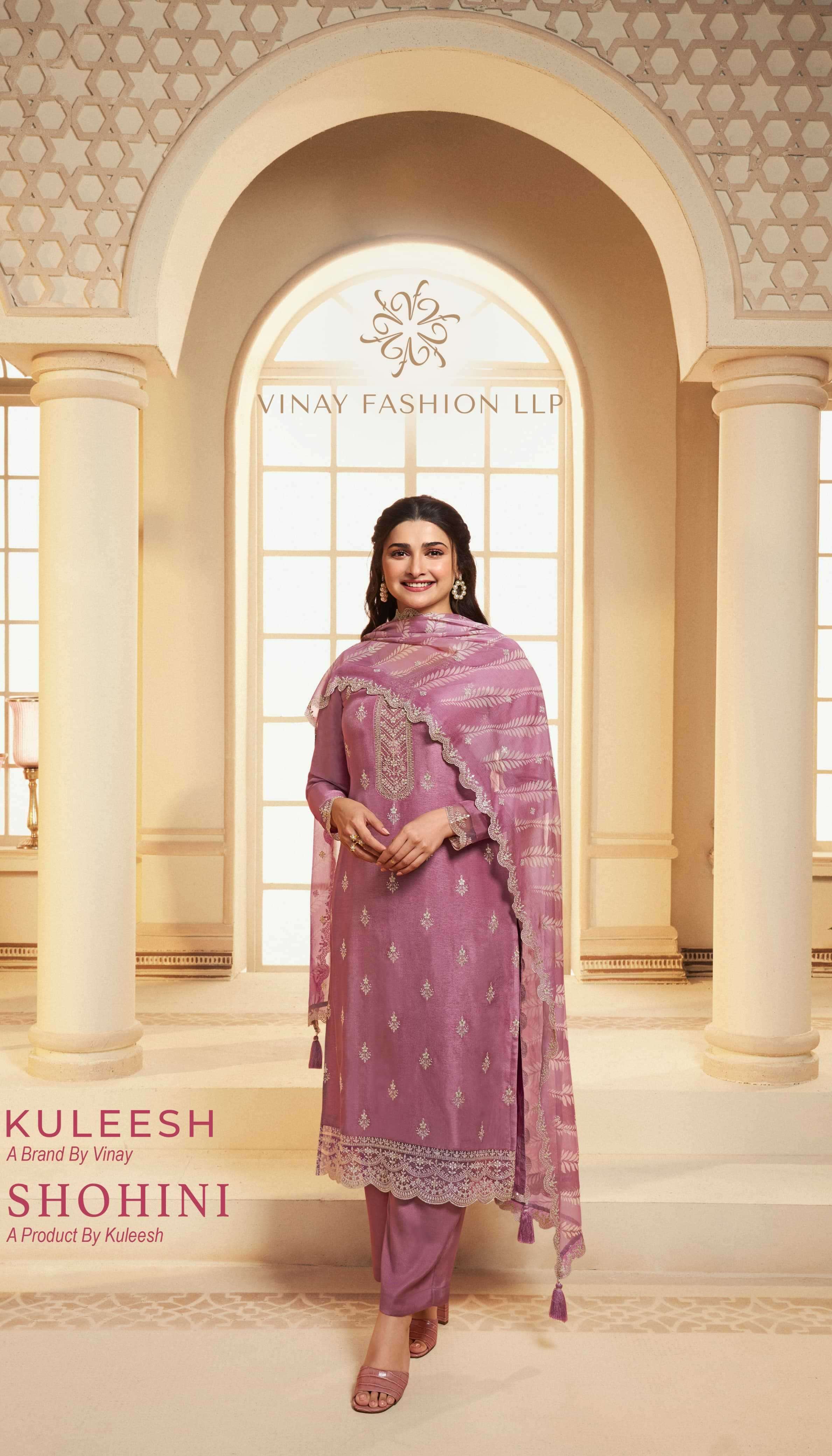 vinay fashion presents kuleesh shohini designer embroidery work elegant dress material catalog wholesaler and exporter in surat 2024 03 14 20 11 45