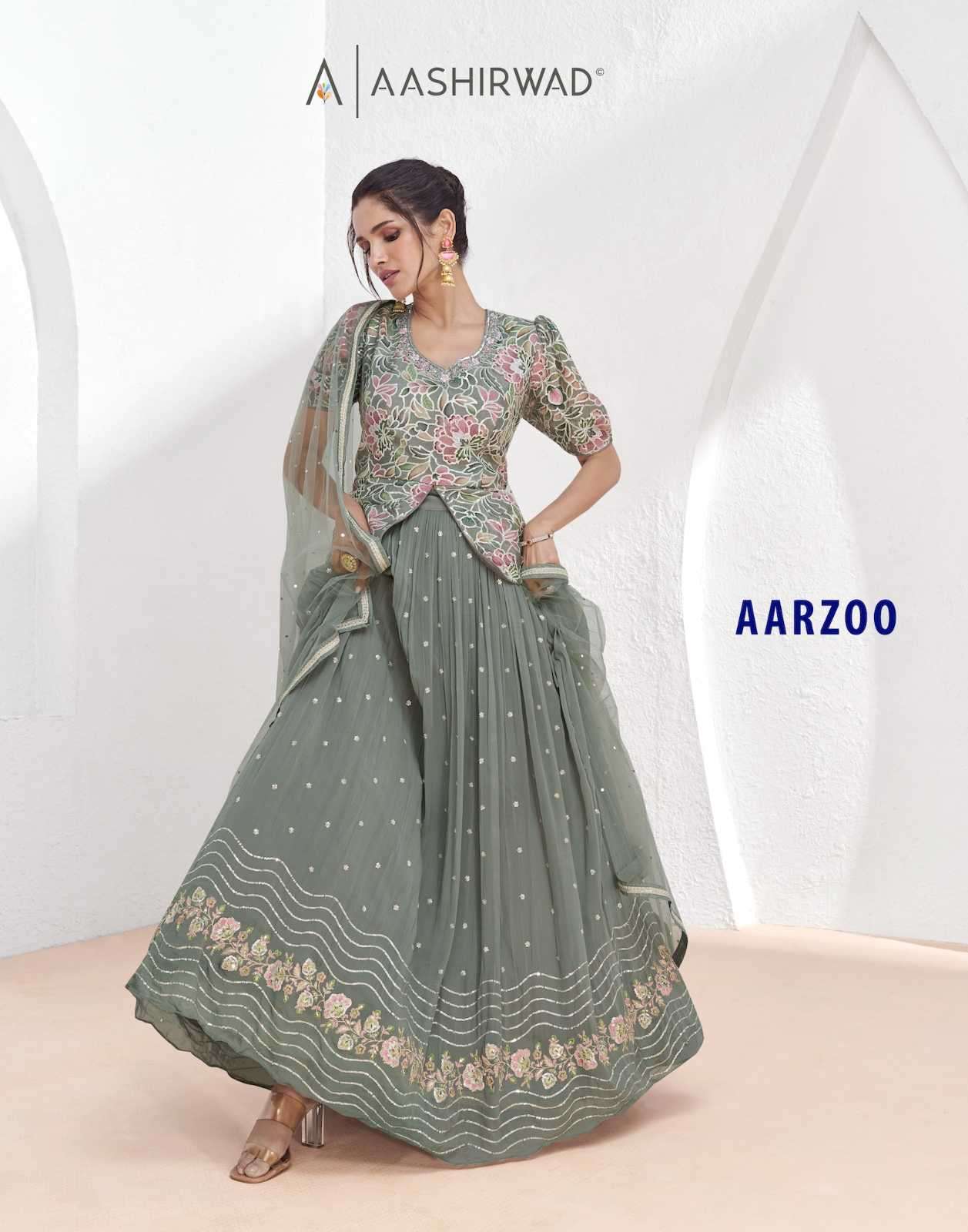 Ashirwad presents Aarzoo georgette wedding wear readymade salwar suit wholesaler 