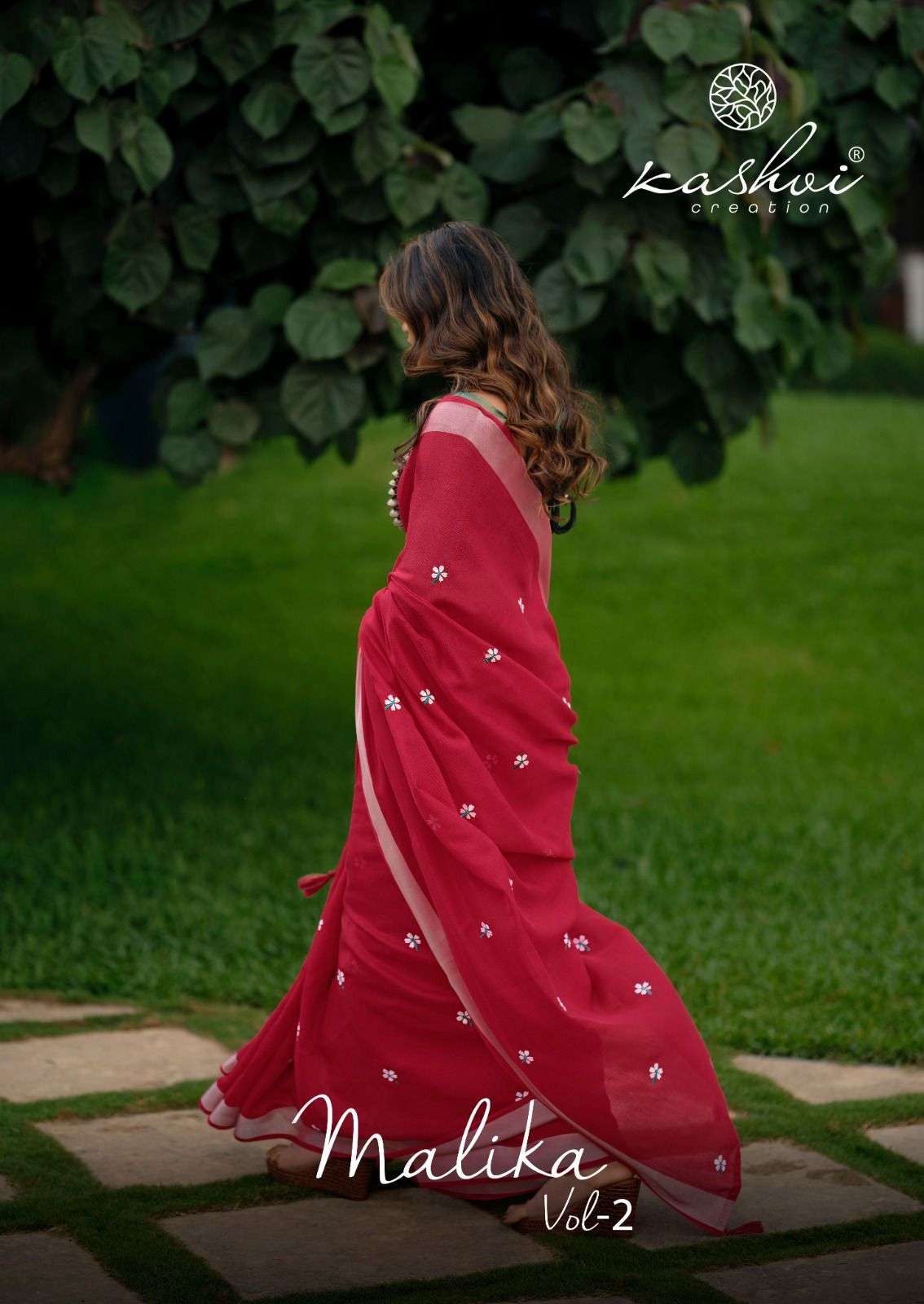 Kashvi creation presents Malika vol-2 pure linen sarees catalog wholesaler 
