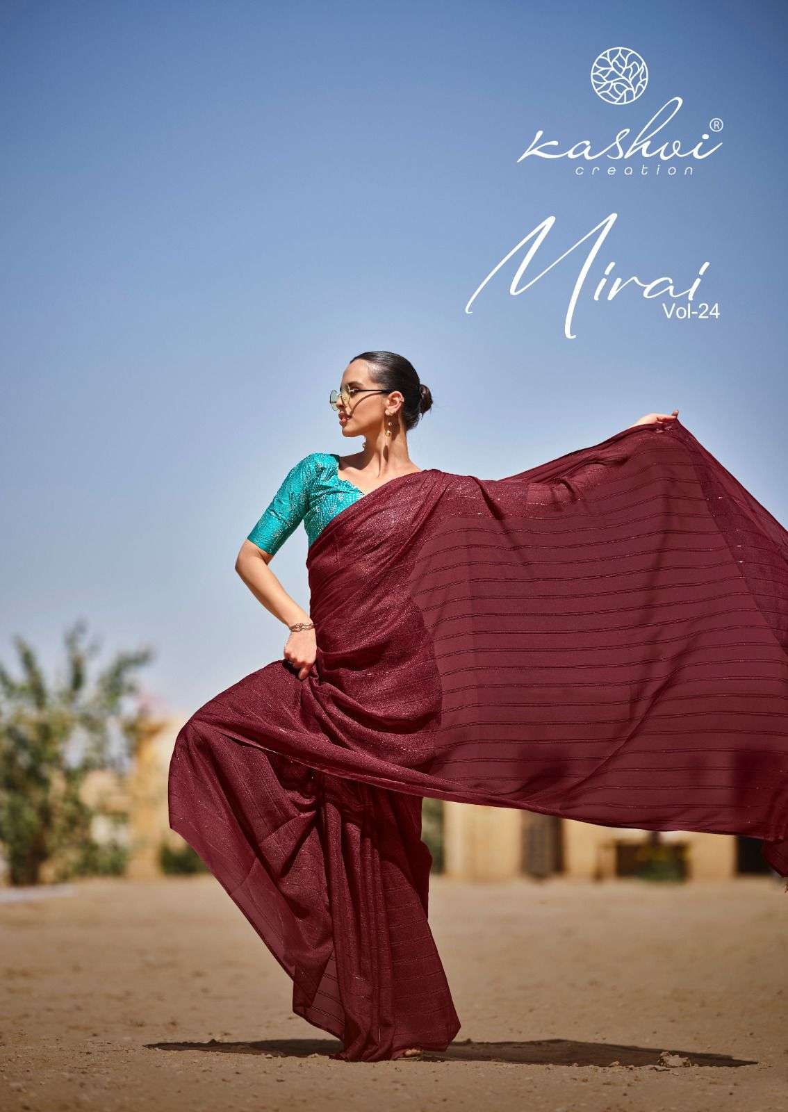 Kashvi creation presents Mirai Vol-24 sequence fancy sarees catalog wholesaler 