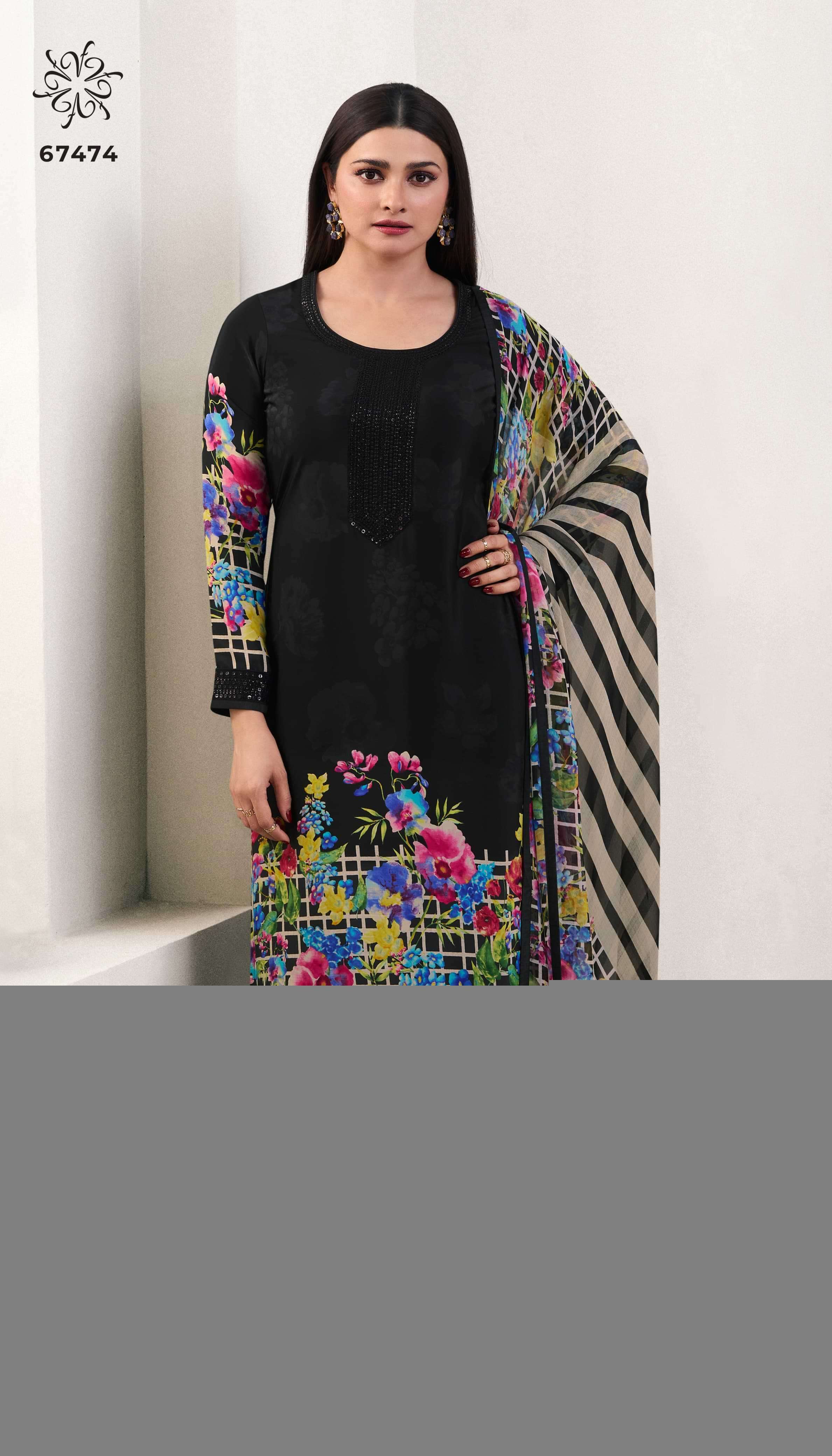 Vinay fashion presents silkina royal Crepe vol-44 beautiful digital print salwar suit wholesaler 