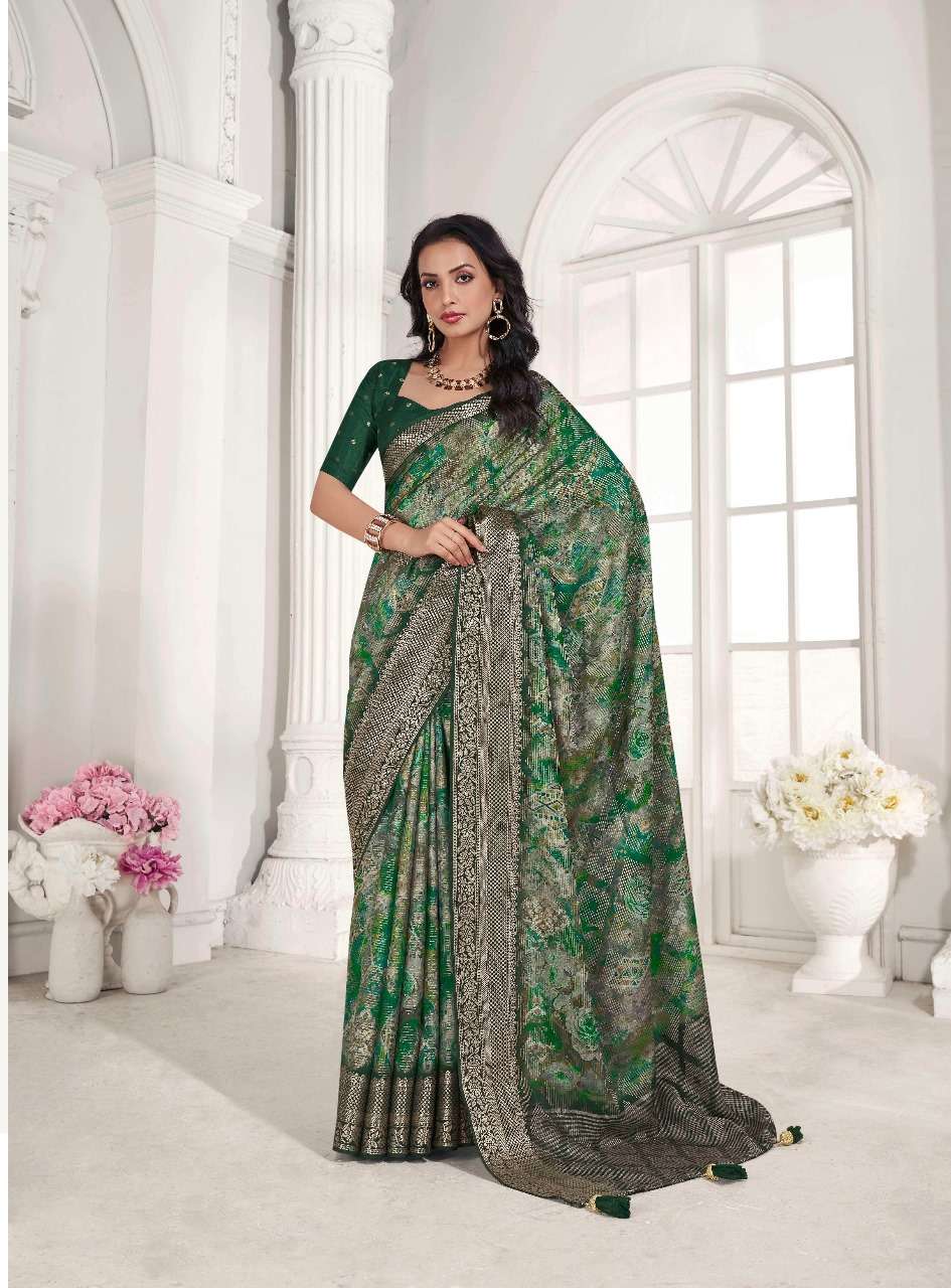 PANKH PRESENTS SHREYANKA SILK PURE VISCOSE KATHA LINE SILK SAREE EXPORTS CATALOG WHOLESALER AND EXPORTER IN SURAT