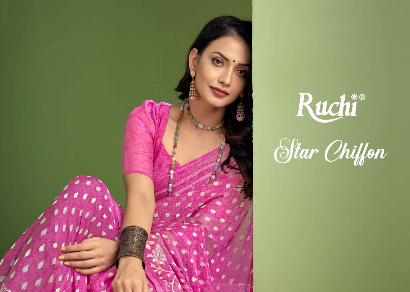 Ruchi presents Star chiffon vol-138 chiffon fancy sarees catalog wholesaler 