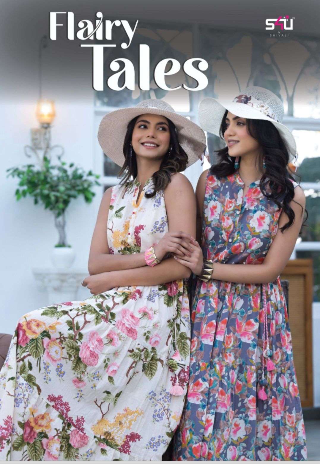 S4u presents Flairy tales cotton long gown style kurtis catalog collection 