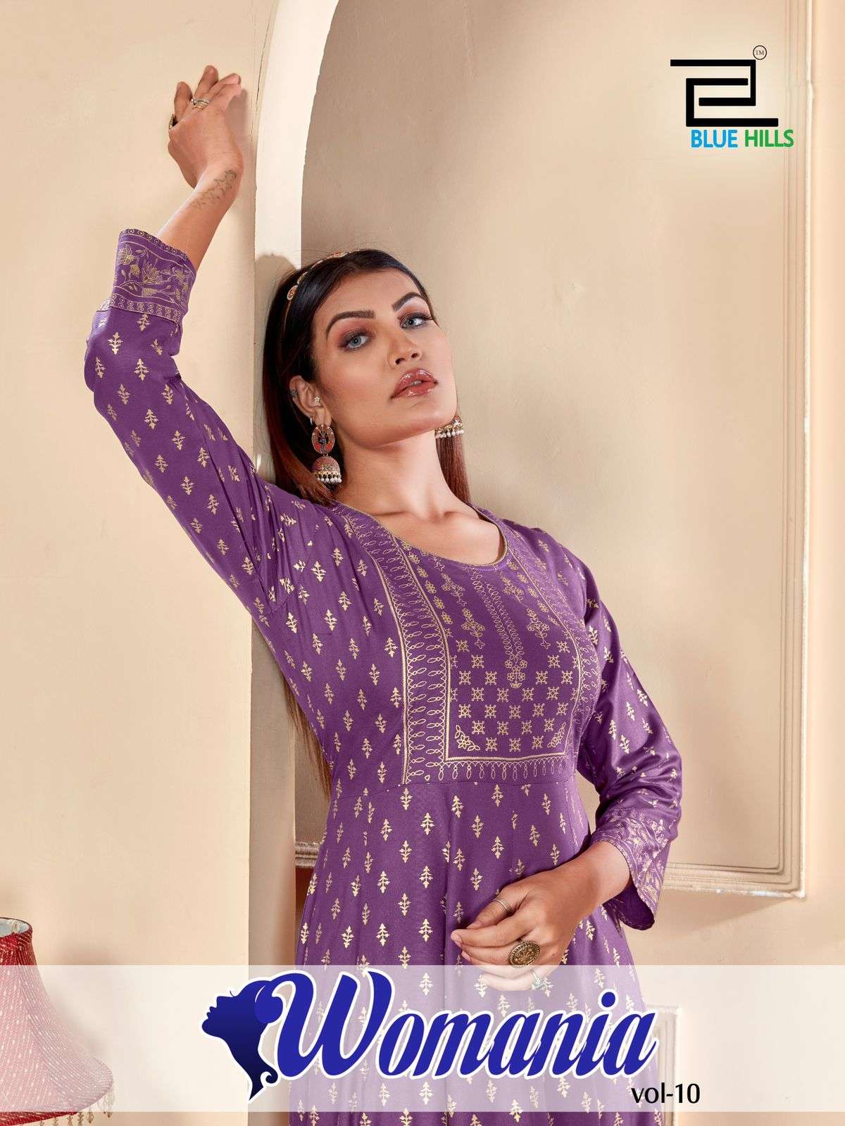 BLUE HILLS PRESENTS WOMANIYA VOL-10 EVERYONE RAYON PRINTED KURTI CATALOG WHOLESALER AND EXPORTER IN SURAT