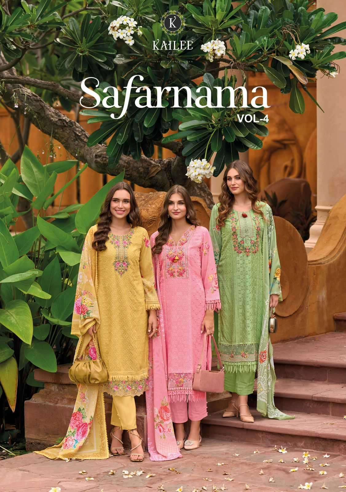 KAILEE FASHION PRESENTS SAFARNAMA VOL-4 DESIGNER CHICKANKARI PAKISTANI READYMADE 3PCS COLLECTION