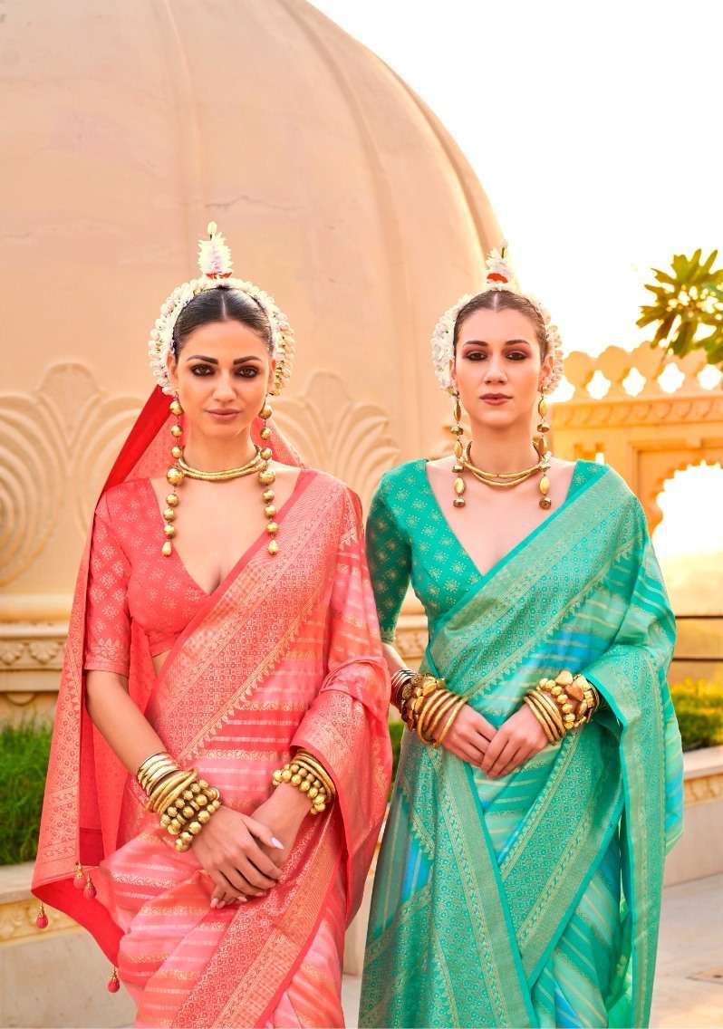 TRIRATH PRESENT PRATHA DESIGNER WEDDING WEAR SAREES CATALOG WHOLESALER AND EXPORTER IN SURAT  