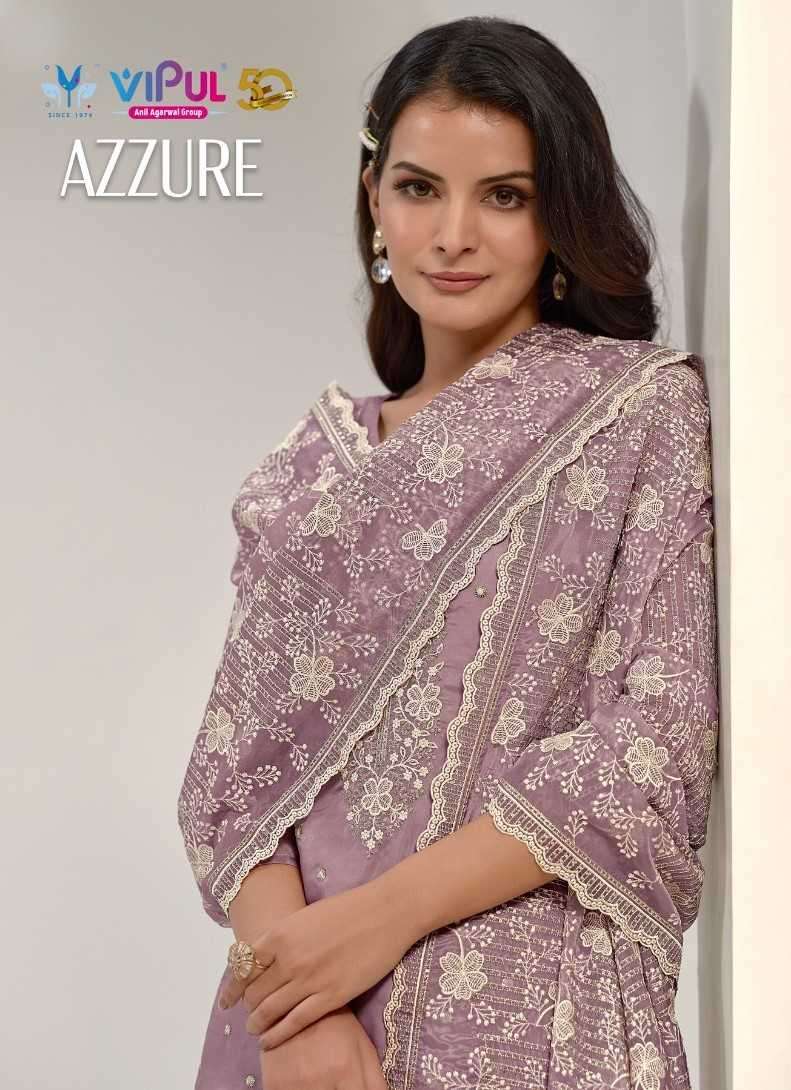 Vipul presents Azzure organza straight salwar suit wholesaler 