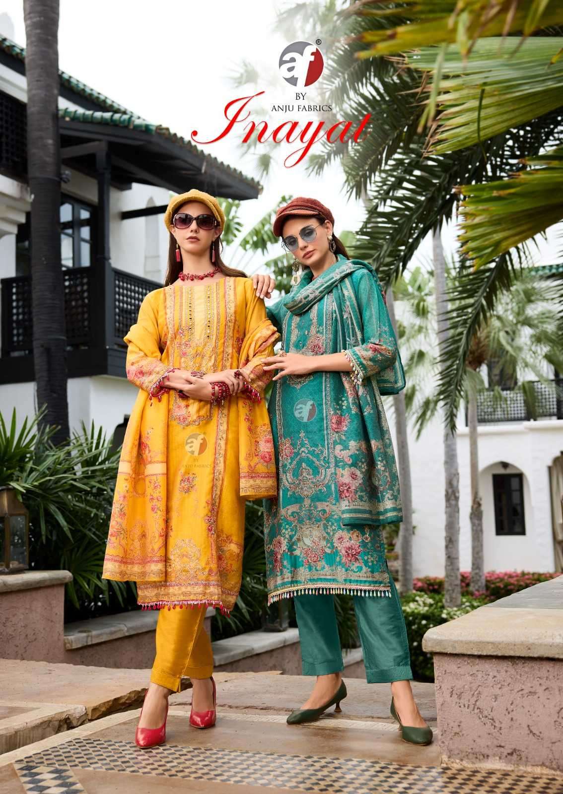 ANJU FAB PRESENTS INAYAT VISCOSE EXCLUSIVE HAND WORK READYMADE PAKISTANI 3PCS DRESS