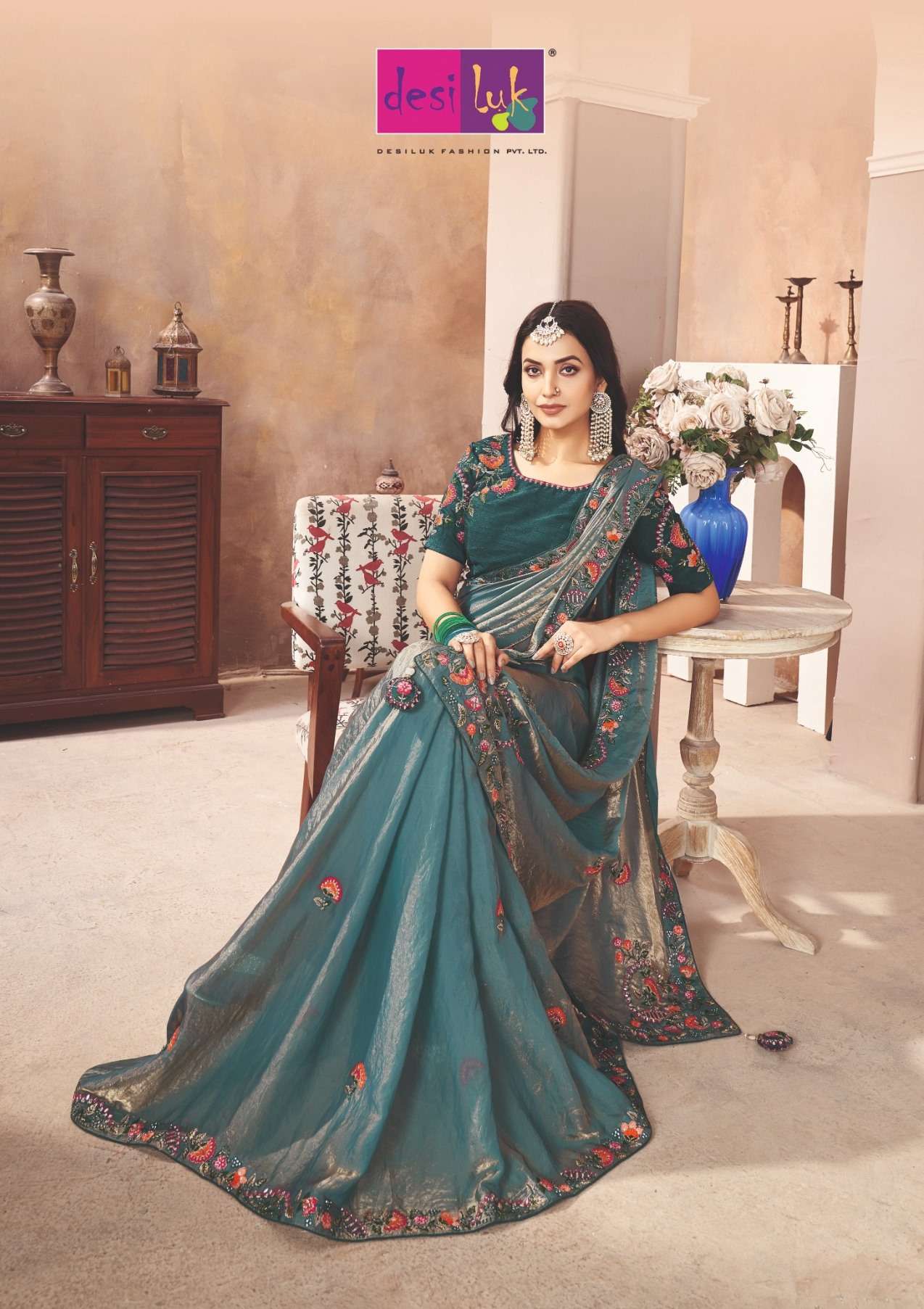 DEISLUK PRESENTS FAM GAME VOL-6 DESIGNER FANCY WEDDING WEAR SAREES CATALOG WHOLESALER AND EXPORTER 