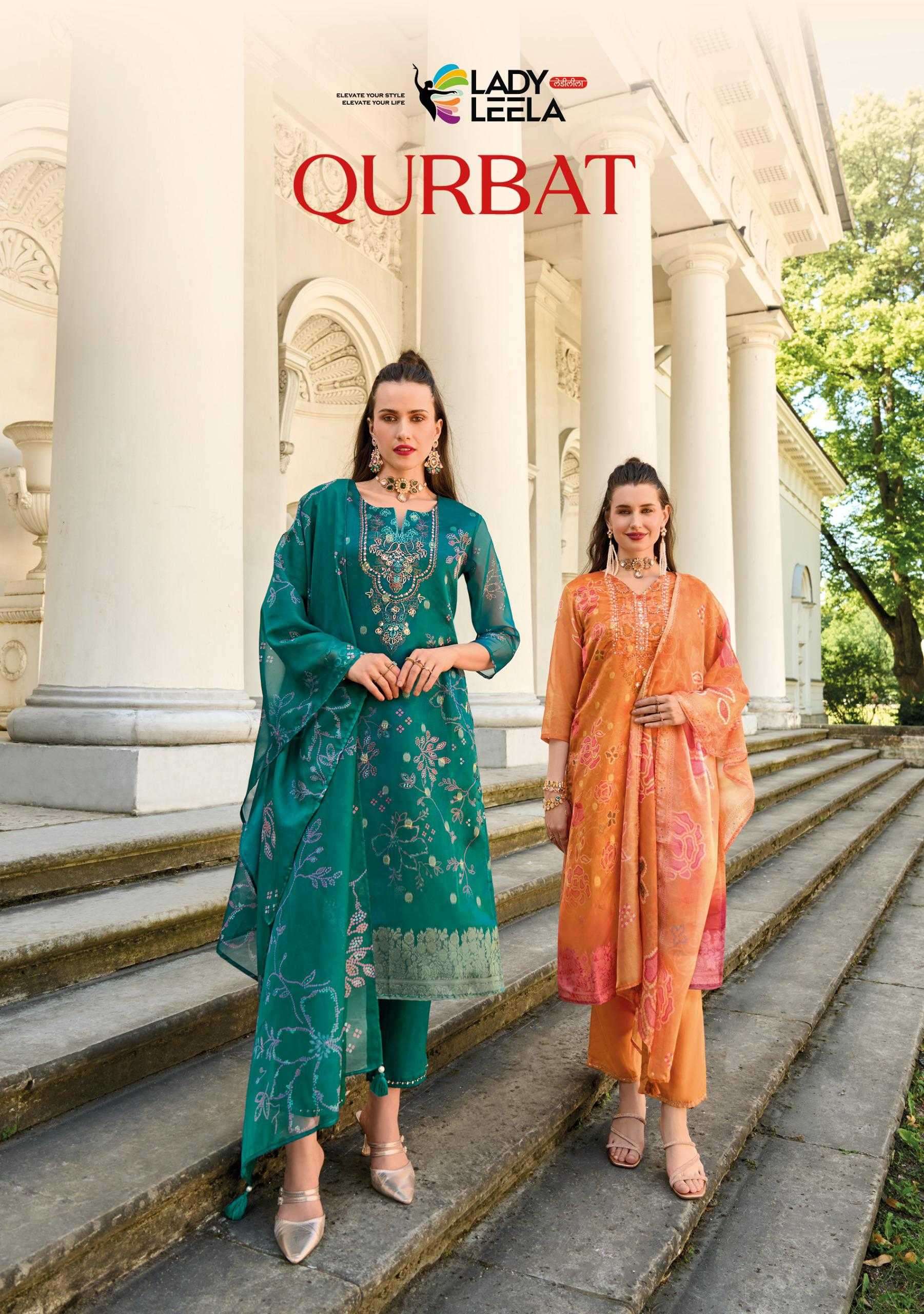 LADY LEELA PRESENTS QURBAT VISCOSE HANDWORK FULL STITCH PAKISTANI STYLE 3PCS DRESS CATALOG WHOLESALER AND EXPORTER 