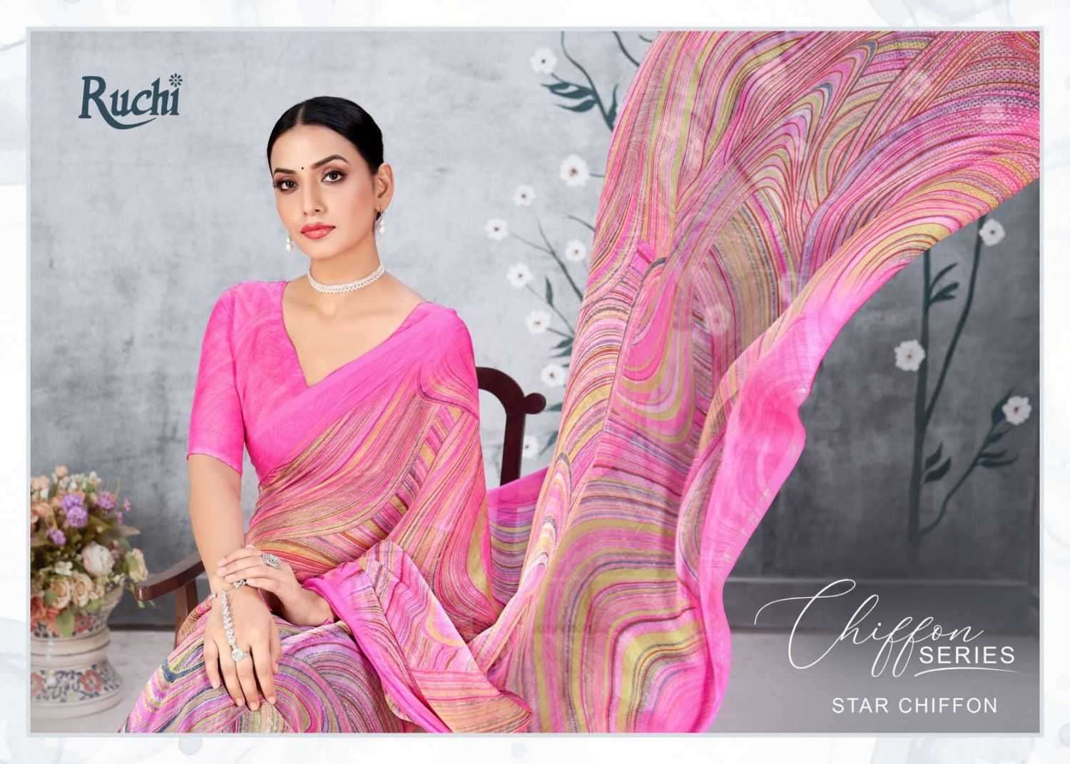 RUCHI PRESENTS STAR CHIFFON VOL-171 MODERN SAREES CATALOG WHOLESALER AND EXPORTER IN SURAT