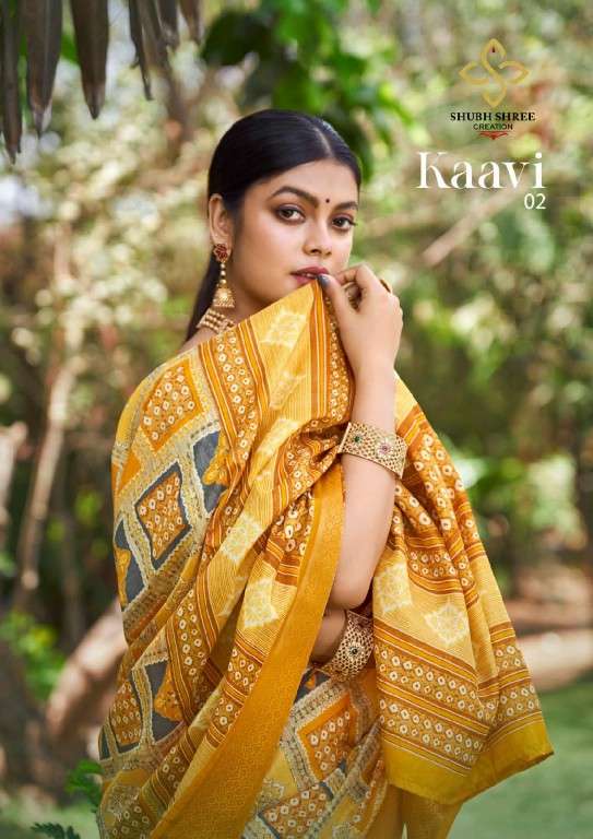 SHUBH SHREE CREATION PRESENTS KAAVI VOL-2 DOLA ADORABLE SAREE WITH FANCY BLOUSE CATALOG WHOLESALER AND EXPORTER