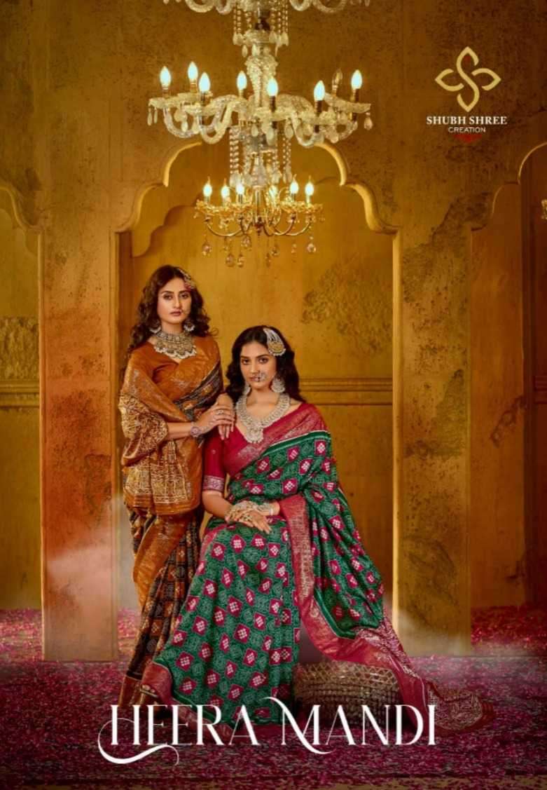 SHUBH SHREE PRESENTS HEERA MANDI TUSSAR SILK FANCY SAREES CATALOG WHOLESALER AND EXPORTER 