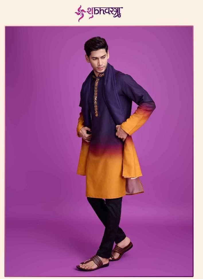  SHUBHVASTRA PRESENTS VASTRA VOL-3 FESTIVAL WEAR READYMADE MENS KURTA WITH DUPATTA CATALOG WHOLESALER 