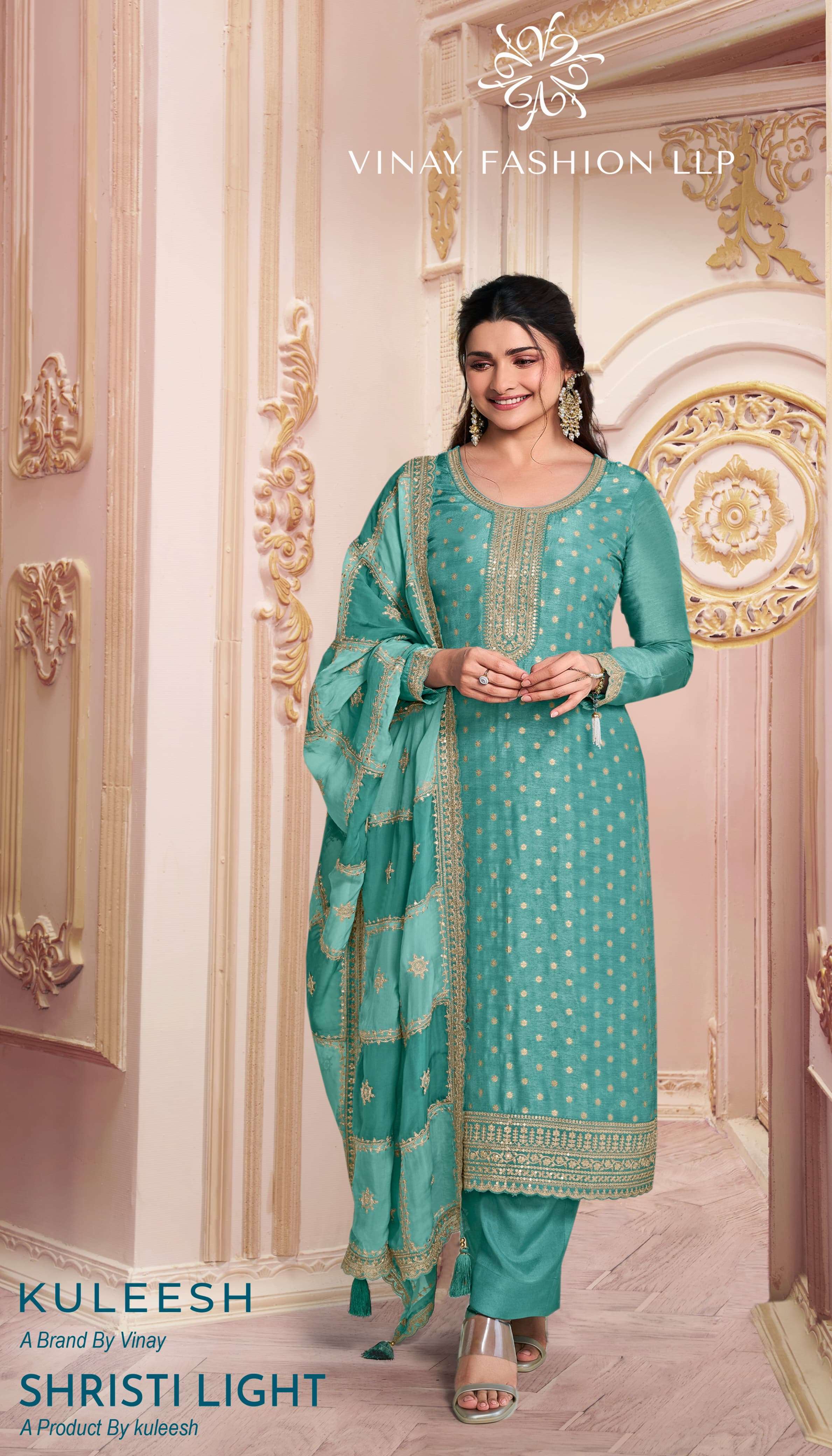 VINAY PRESENTS SHRISTI LIGHT FANCY FUNCTION WEAR DOLA SALWAR SUITS CATALOG WHOLESALER AND EXPORTER IN SURAT