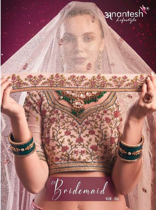 Anantesh Presents Bridemaid Vol-4 Wholesale Designer Lehengas Collection Catalog Wholesaler And Exporter 