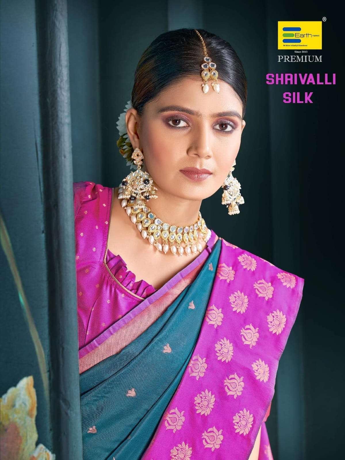 EARTH FABRICS PRESENTS SHRIVALLI SILK FANCY SILK SAREES CATALOG WHOLESALER AND EXPORTER IN SURAT