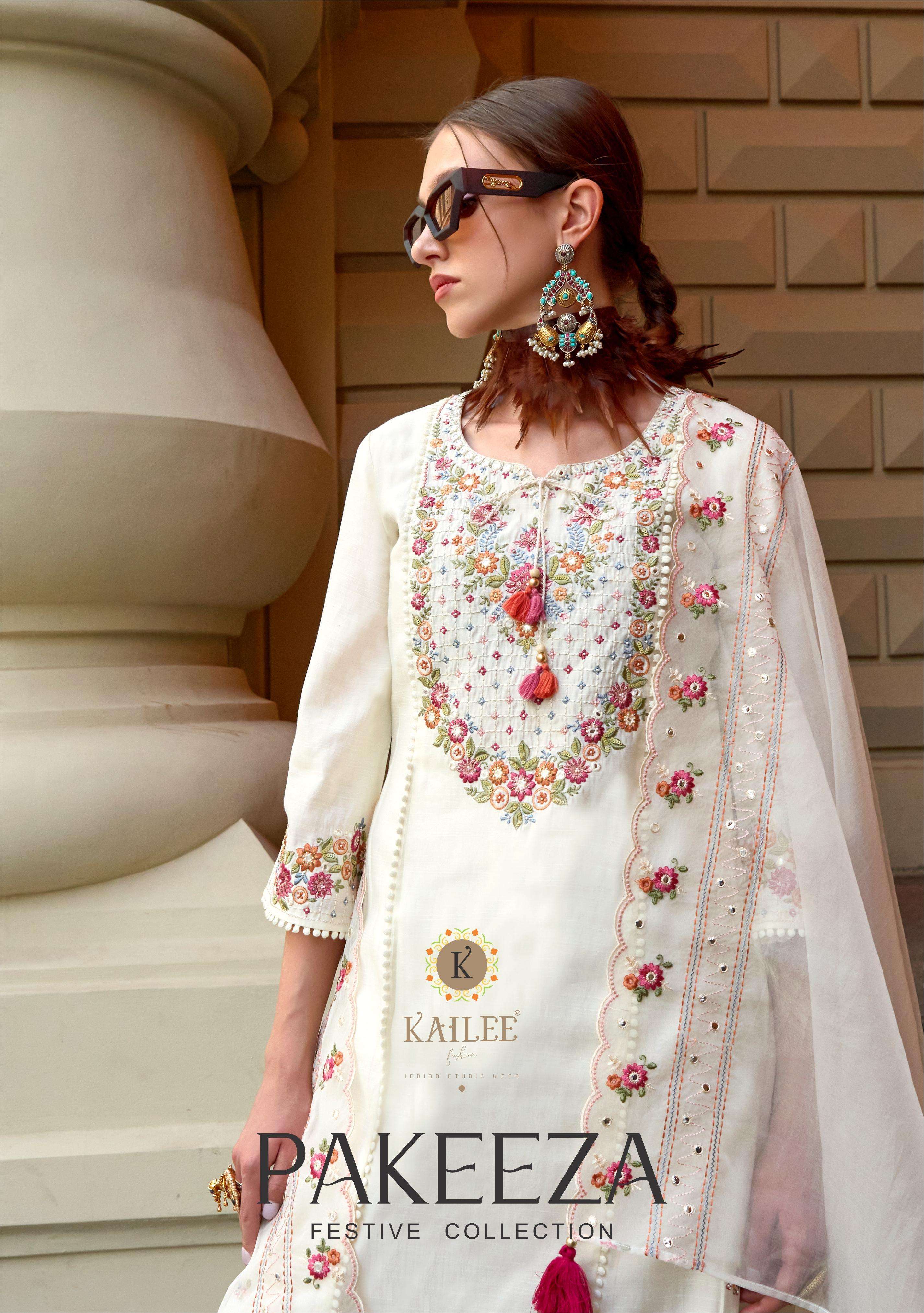 KAILEE FASHION PRESENTS PAKEEZA READYMADE KURTI BOTTOM DUPATTA FOR FESTIVE WEAR CATALOG WHOLESALER AND EXPORTER 