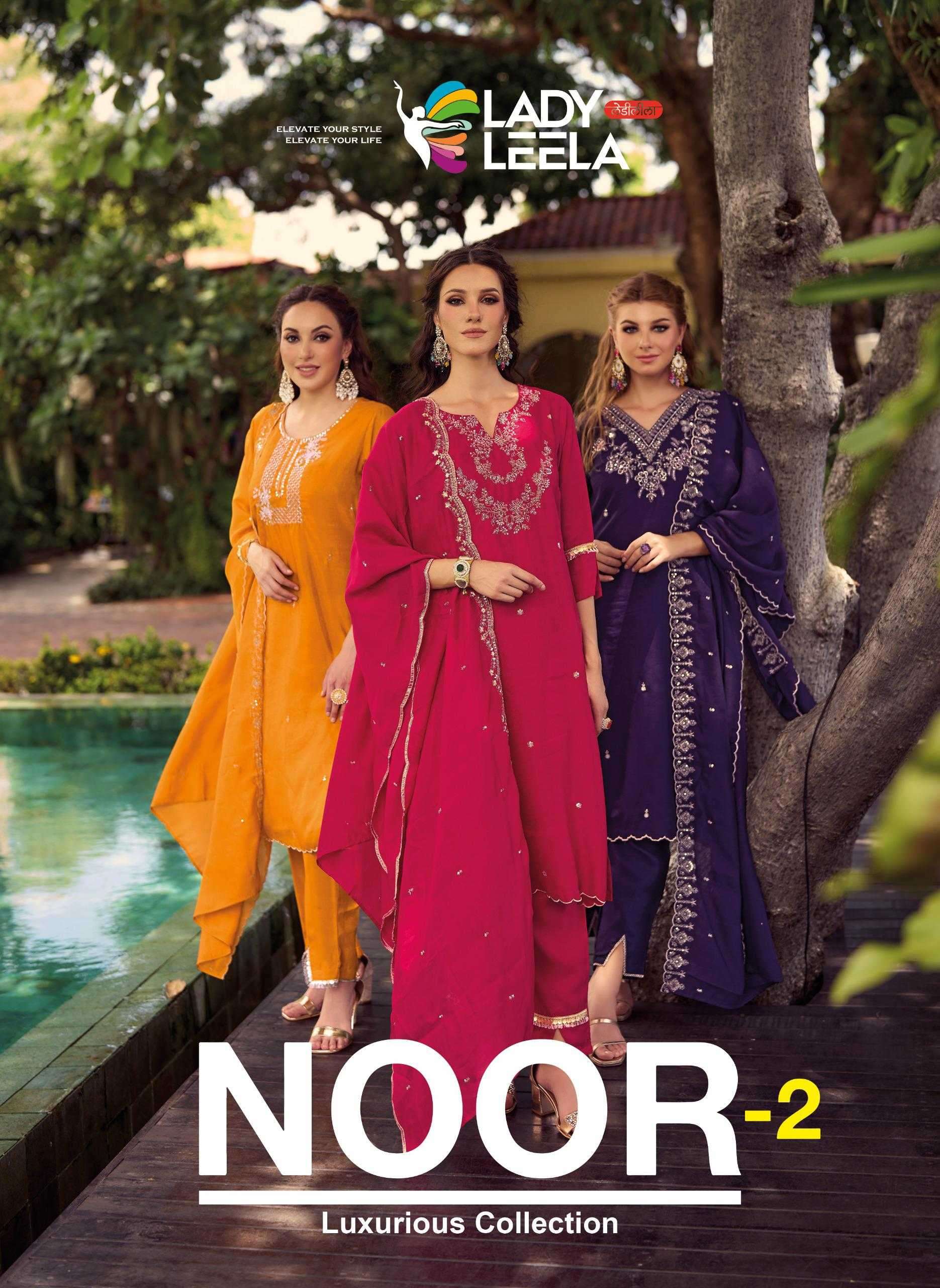 LADY LEELA PRESENTS NOOR VOL-2 VICHITRA READYMADE EXCLUSIVE HANDWORK 3PCS DRESS CATALOG WHOLESALER AND EXPORTER 