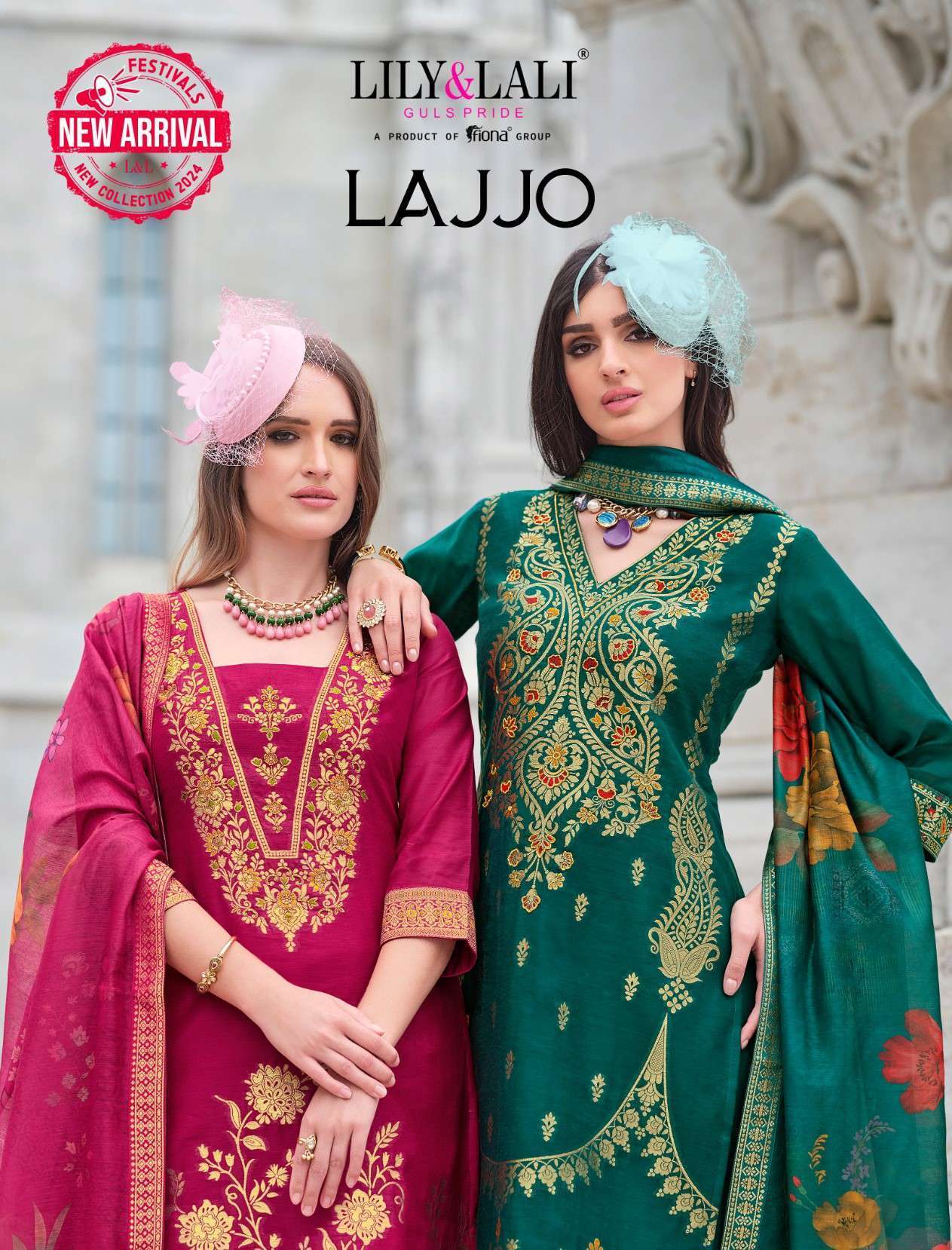 Lily and lali presents Lajjo handwork and banarasi spun silk kurtis with pant and dupatta collection 