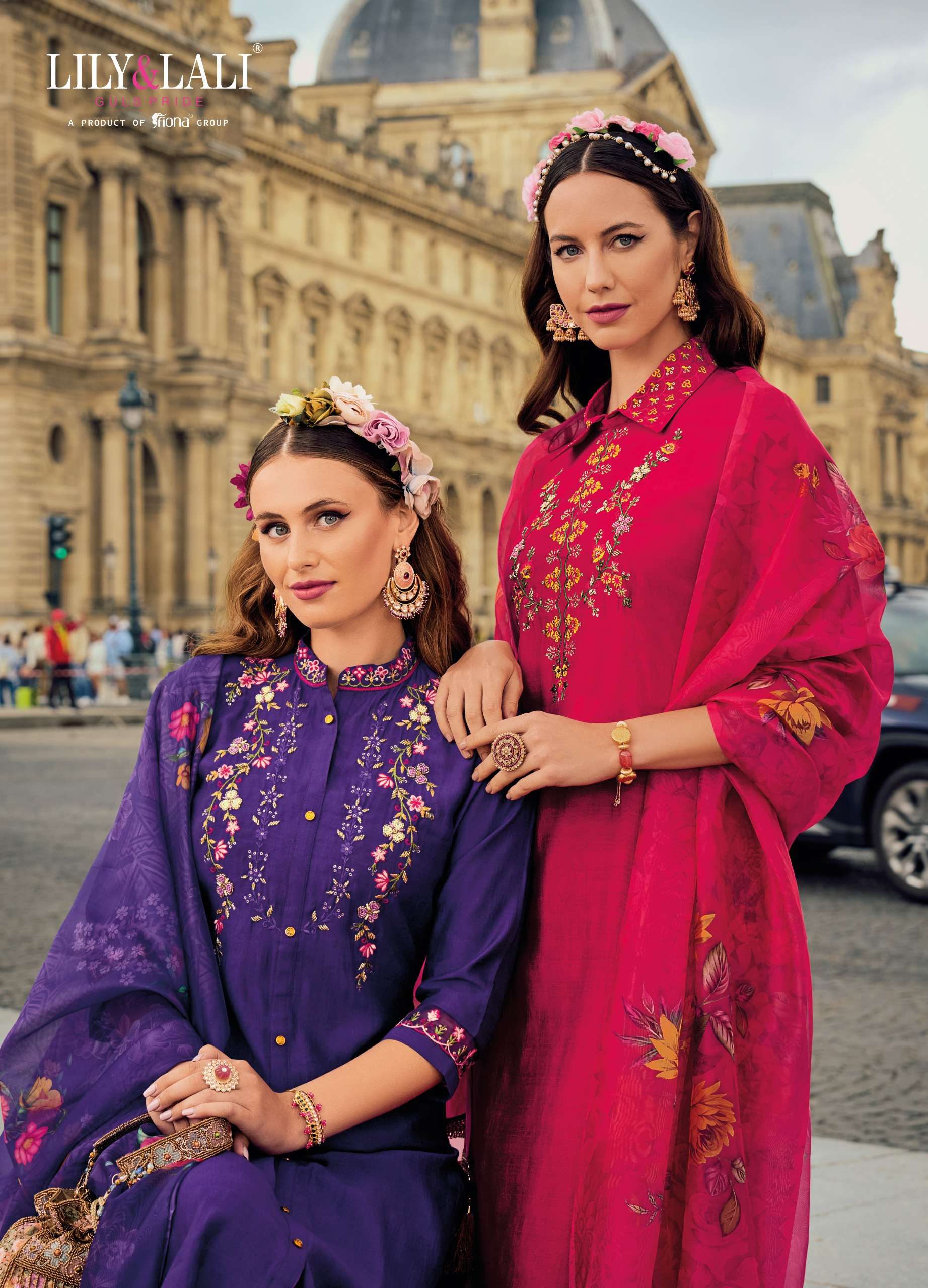 LILY & LALI PRESENT KHWAISH FESTIVAL COLLECTION FANCY VISCOSE KURTIS CATALOG WHOLESALER AND EXPORTER IN SURAT 