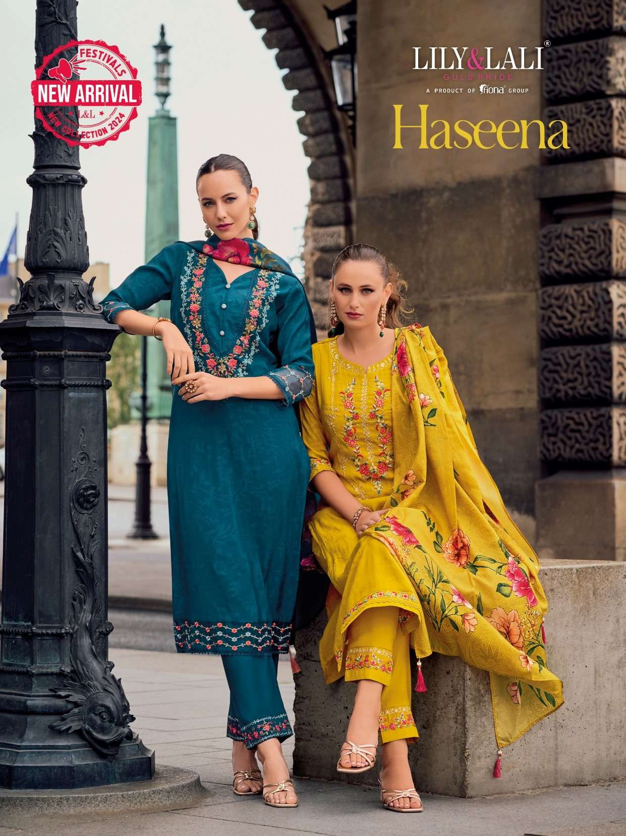 LILY & LALI PRESENTS HASEENA VISCOSE SILK FUNCTION WEAR FULL STITCH SUIT CATALOG WHOLESALER AND EXPORTER IN SURAT