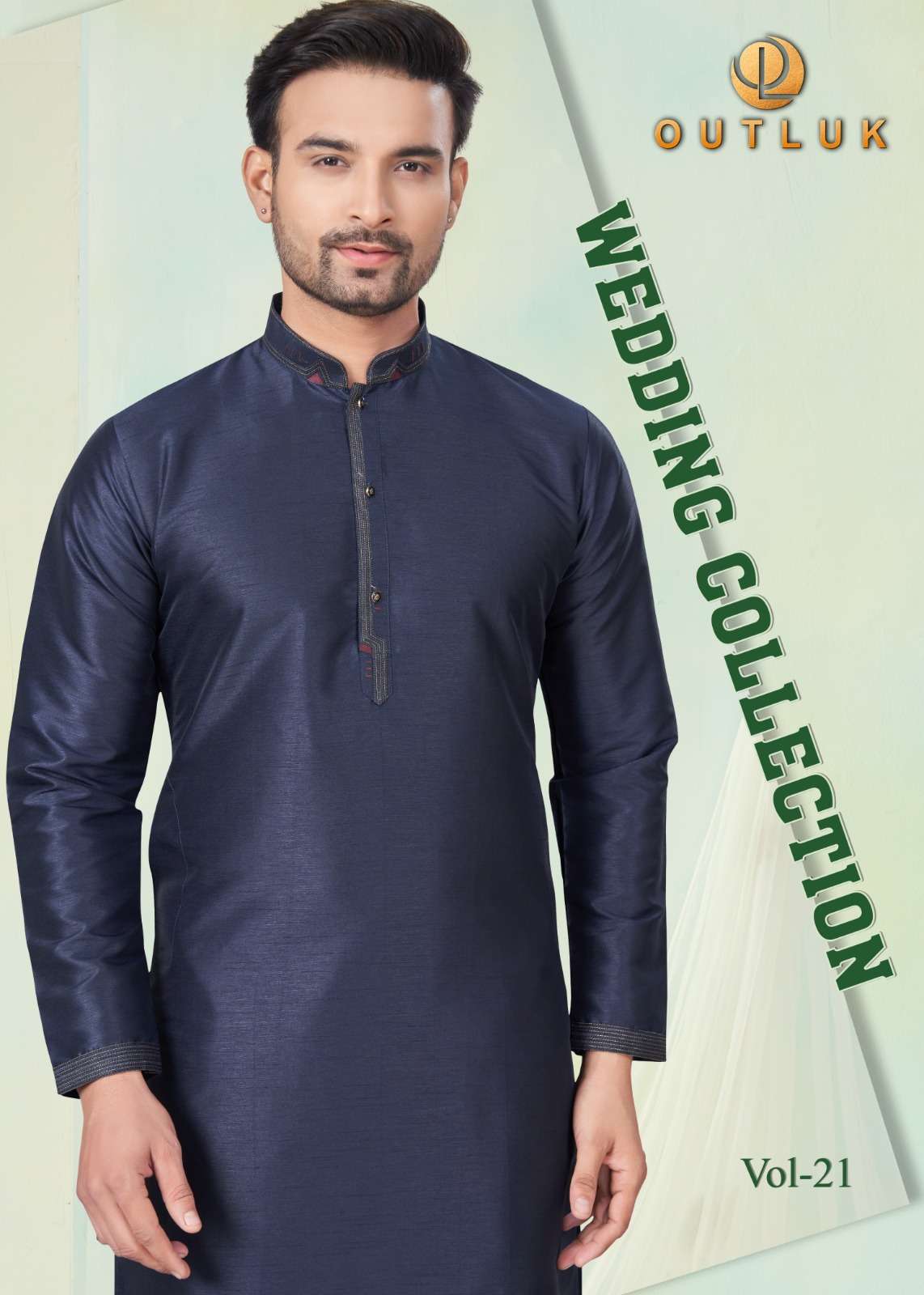 OUTLUK PRESENTS OUTLUK WEDDING COLLECTION VOL-22 READYMADE BEST QUALITY MENS KURTA PAYJAMA CATALOG WHOLESALER AND EXPORTER IN SURAT