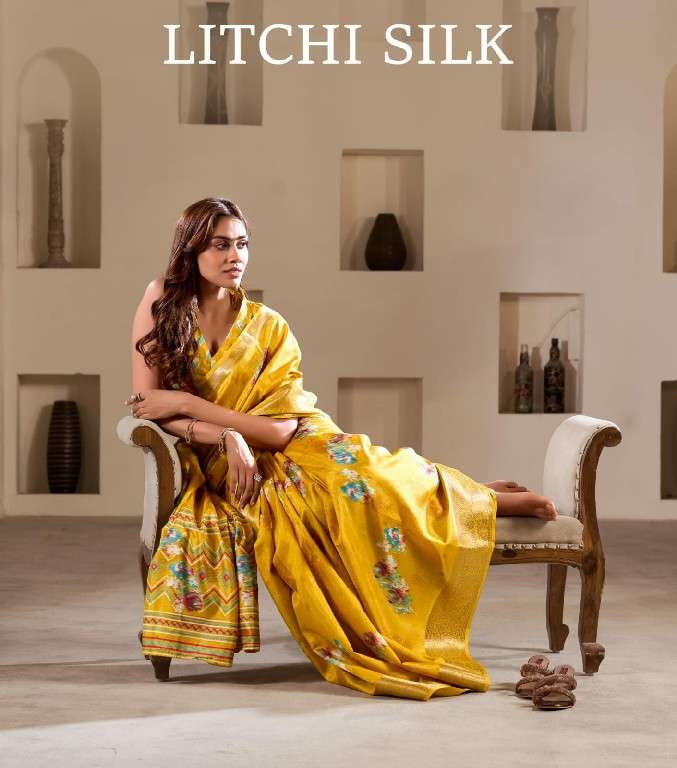 Rajpath Presents Litchi Silk Wholesale Soft Dola Silk Indian Sarees Catalog Wholesaler And Exporter In Surat