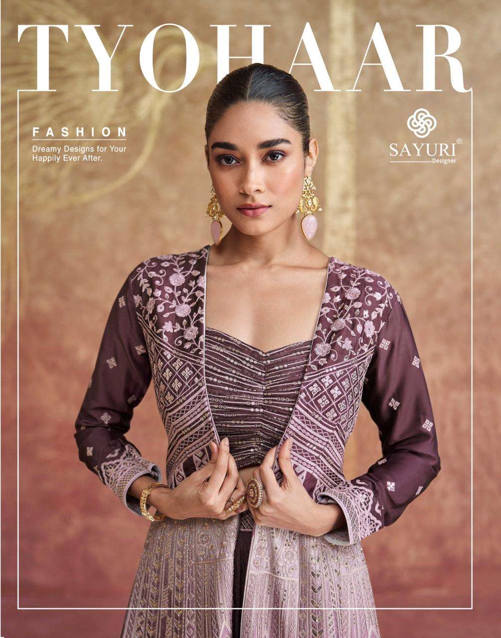 SAYURI DESIGNER PRESENT TYOHAAR FUNCTION WEAR READYMADE DIFFERENT STYLE 3PCS SUIT CATALOG WHOLESALER AND EXPORTER IN SURAT 