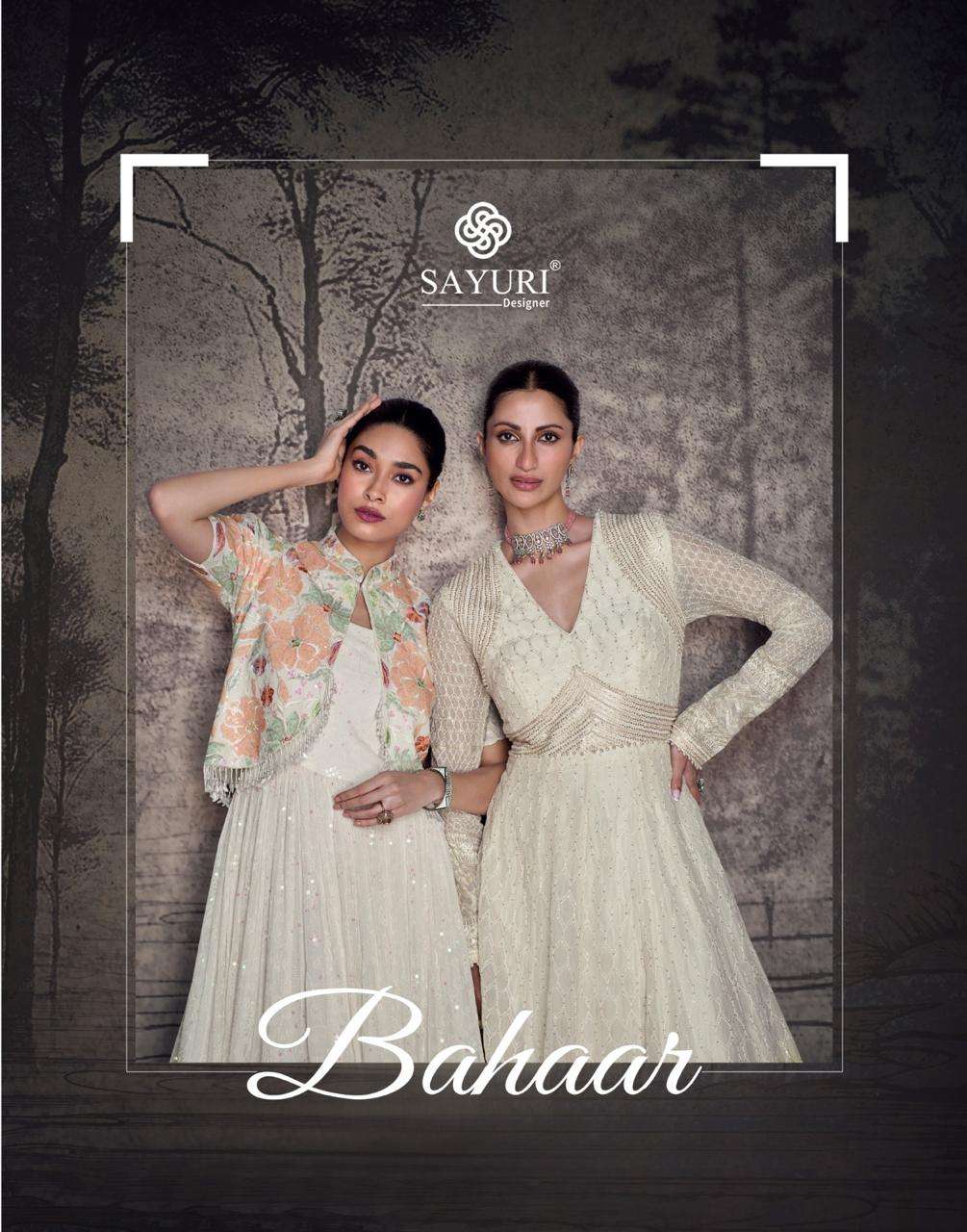 SAYURI DESIGNER PRESENTS BAHAAR READYMADE DESIGNER FESTIVE WEAR ELEGANT LONG GOWN CATALOG WHOLESALER AND EXPORTER IN SURAT