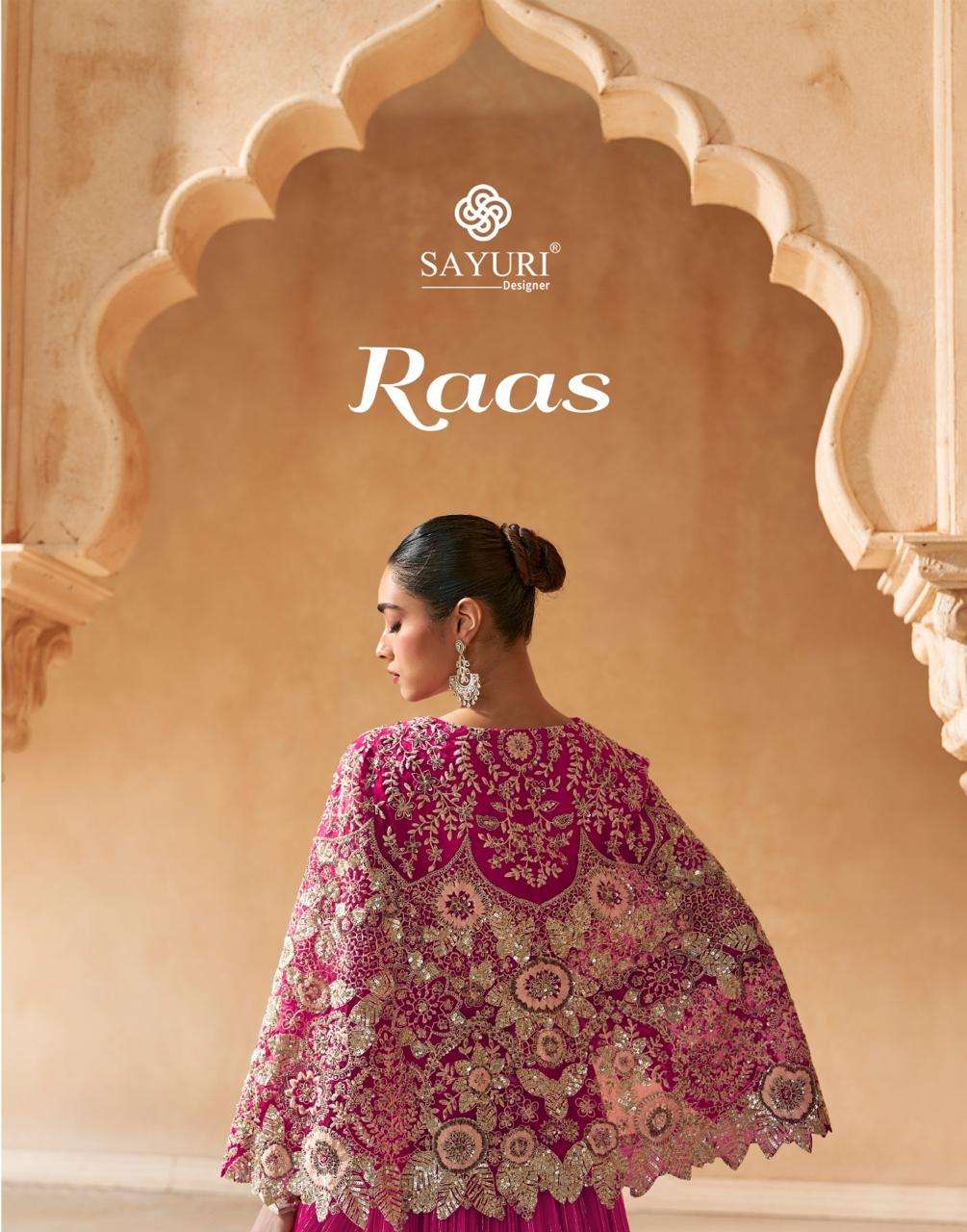 SAYURI DESIGNER PRESENTS RAAS READYMADE DESIGNER FESTIVE WEAR ELEGANT LONG GOWN PANT DUPATTA CATALOG WHOLESALER AND EXPORTER IN SURAT