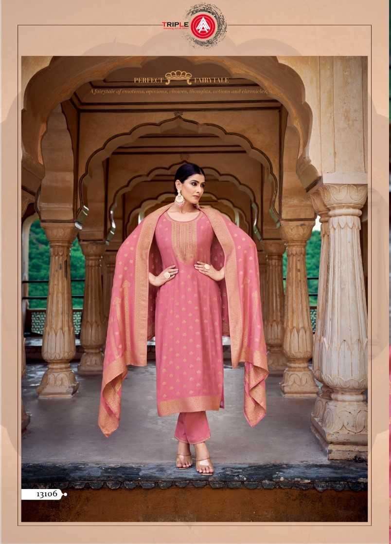 TRIPLE A PRESENTS SEESHMAHAL VISCOSE PASHMINA DESIGNER DRESS MATERIAL EXPORTS 