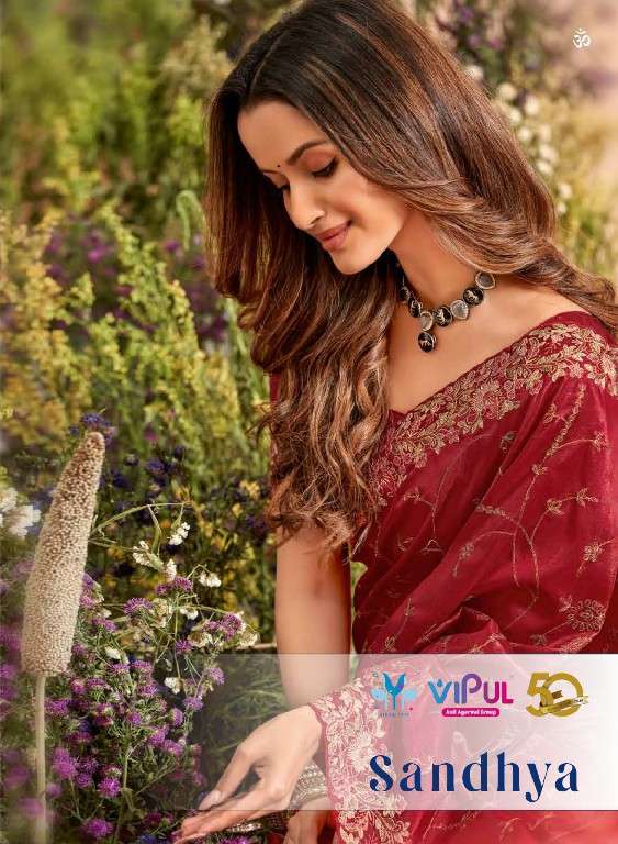 Vipul Presents Sandhya Wholesale Designer Indian Ethnic Sarees Catalog Wholesaler And Exporter 