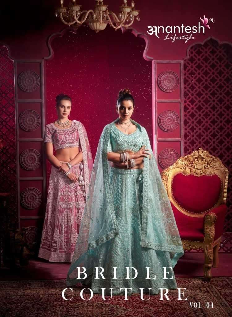 ANANTESH LIFESTYLE PRESENTS BRIDLE COUTURE VOL-4 ZARKANS MIRROR FULL STITCH BRIDAL CHANIYA CHOLI CATALOG WHOLESALER AND EXPORTER IN SURAT