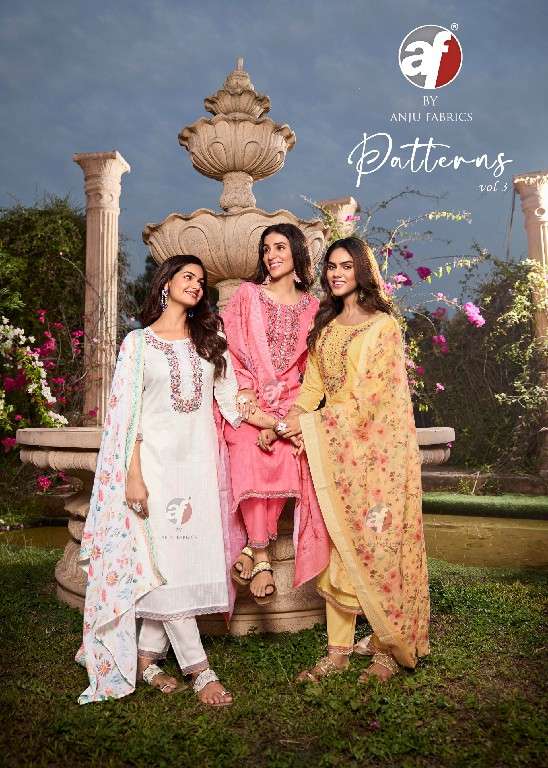 Anju fabrics Presents Patterns Vol-3 Wholesale Kurti Pant With Digital Dupatta