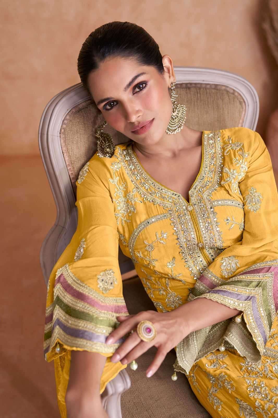 GULKAYRA DESIGNER PRESENTS LIYANA VOL-1 FULLY STITCH CLASSIC CHINON 3PCS DRESS CATALOG WHOLESALER AND EXPORTER 