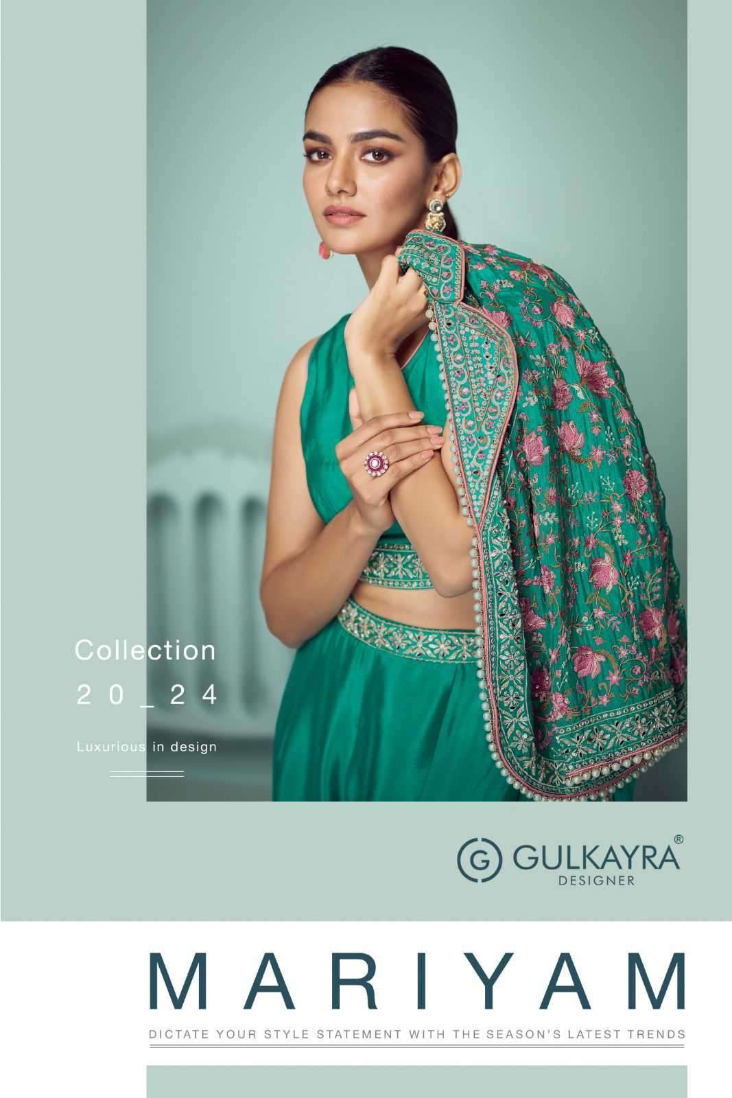 GULKAYRA DESIGNER PRESENTS MARIYAM CHINON EXCLUSIVE DESIGN FULL STITCH INDO WESTERN DRESS CATALOG WHOLESALER AND EXPORTER 