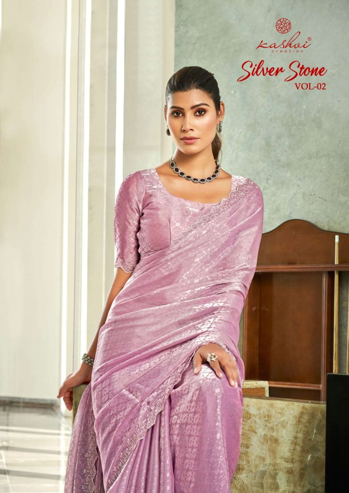 KASHVI CREATION PRESENTS SILVER STONE VOL-2 FANCY DAILY WEAR SAREE WHOLESALER AND EXPORTER 