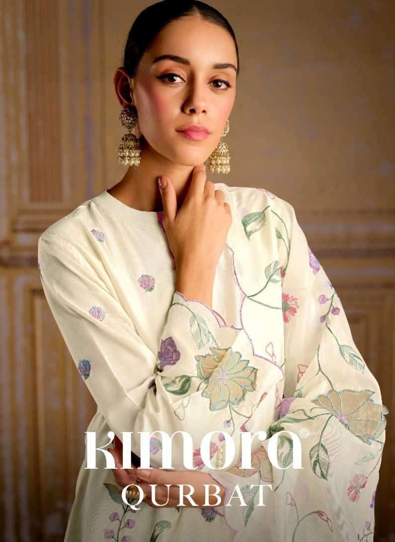 KIMORA PRESENTS QURBAT VOL-51 STYLISH SILK LADIES 3PCS SUITS CATALOG WHOLESALER AND EXPORTER 