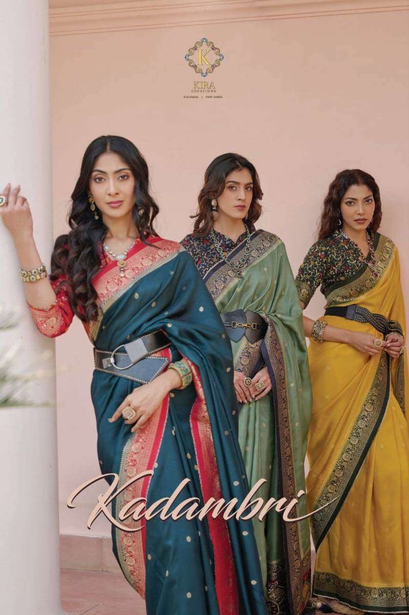 KIRA PRESENTS KADAMBARI FANCY SAREES CATALOG WHOLESALER AND EXPORTER IN SURAT  